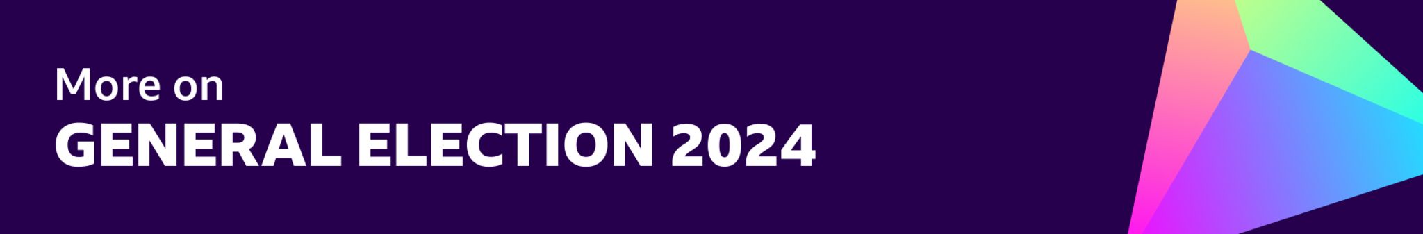 BBC general election branding on purple background, saying More on General Election 2024