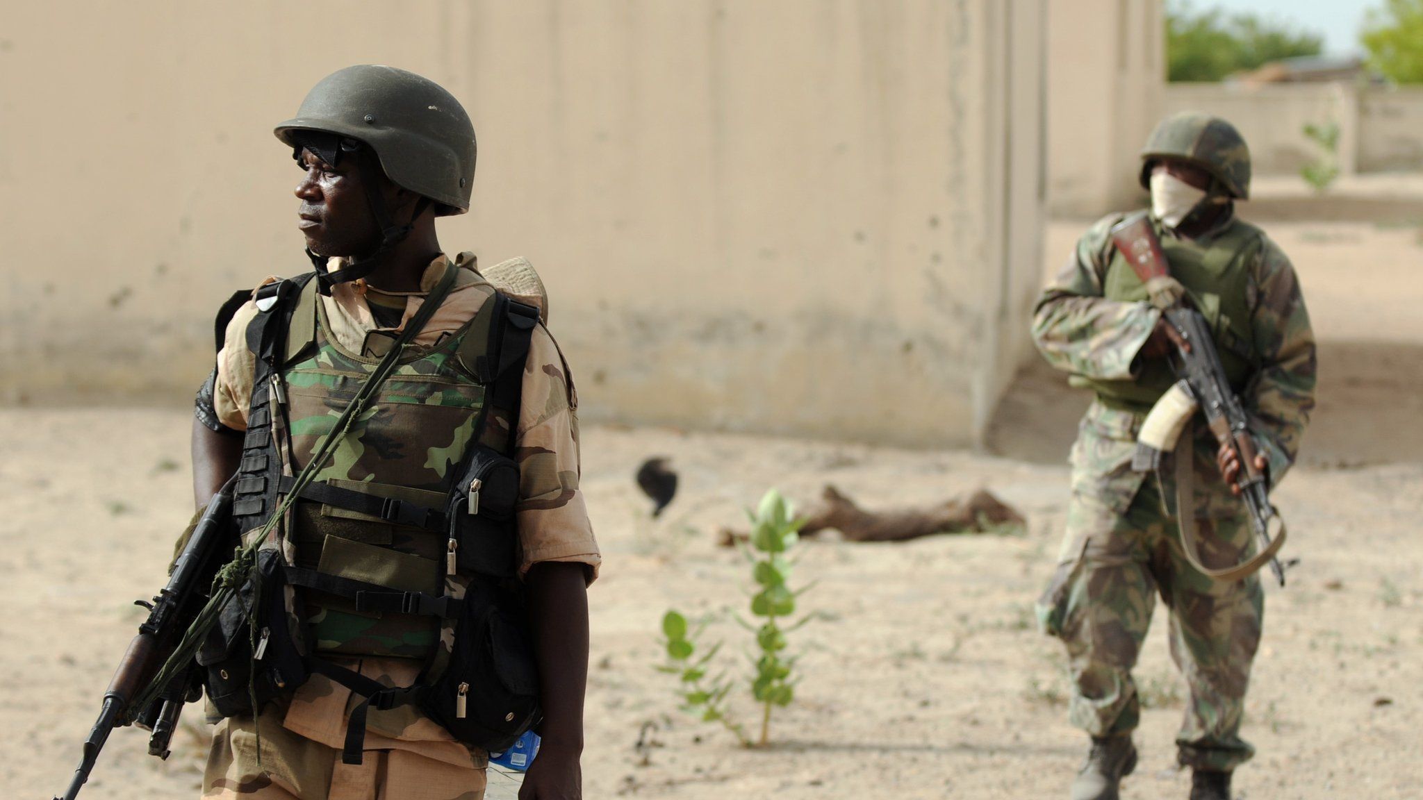 Nigerian soldiers on patrol in Borno state - 2013 picture