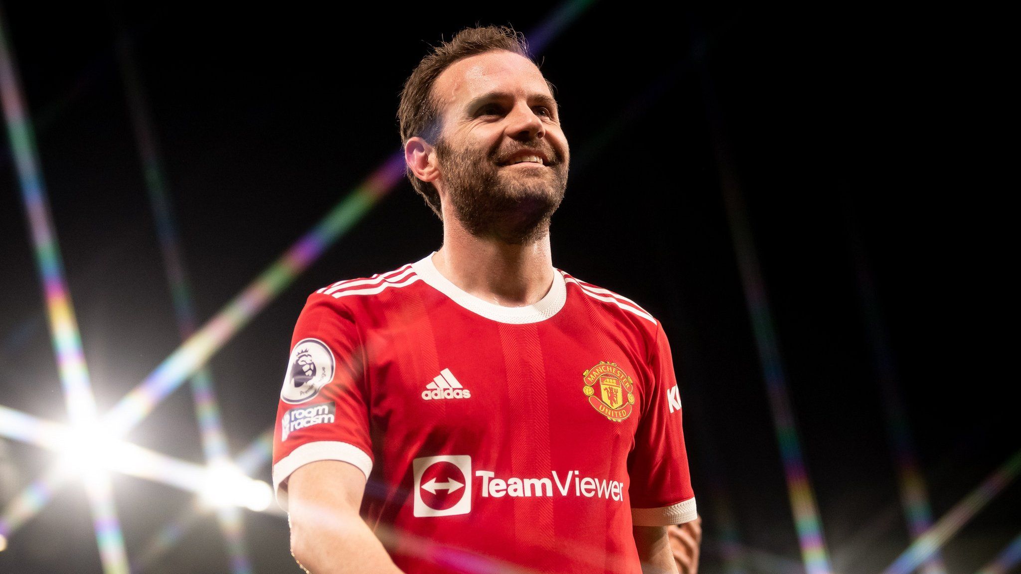 Juan Mata of Manchester United at the end of the Premier League match between Manchester United and Chelsea at Old Trafford on April 28, 2022