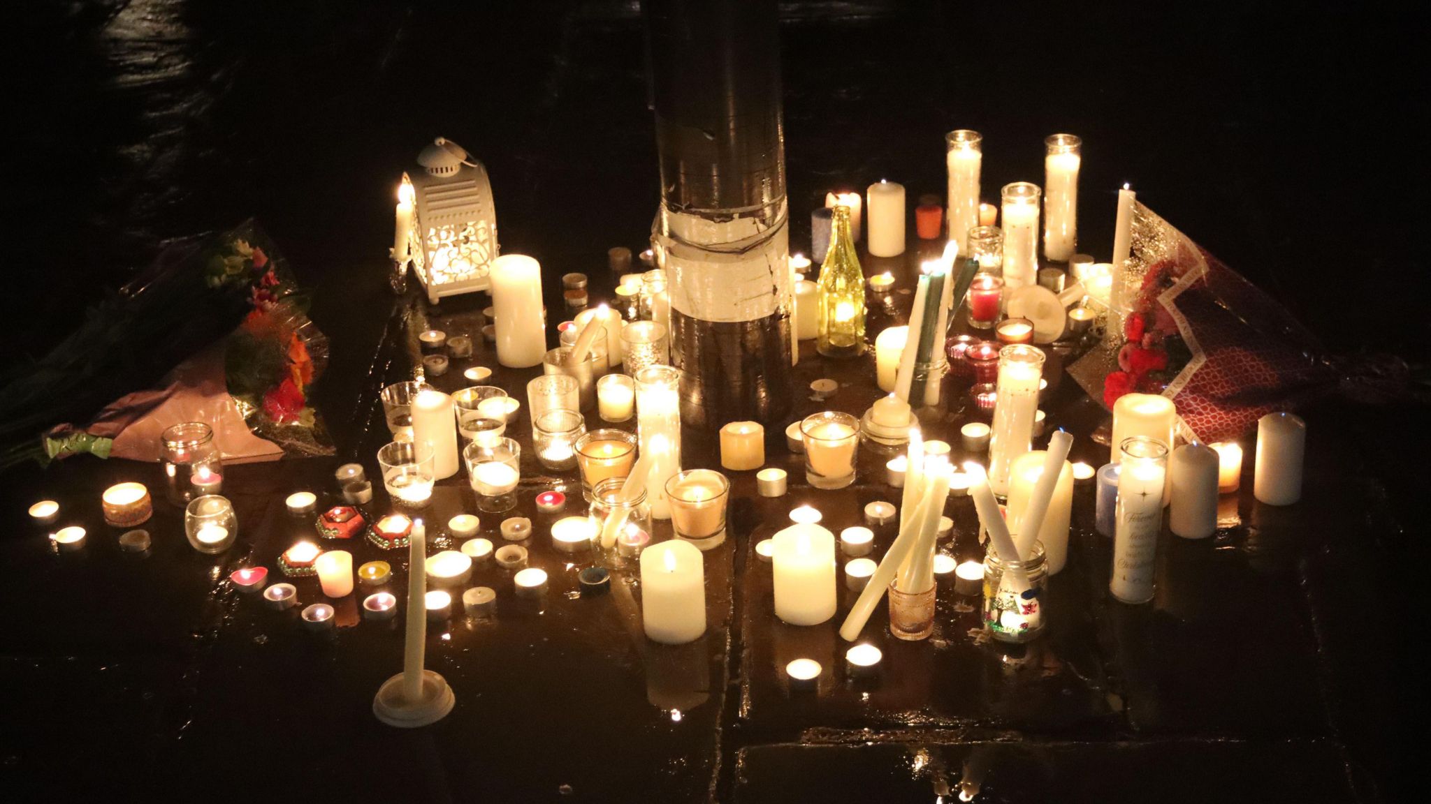 Candles at the vigil