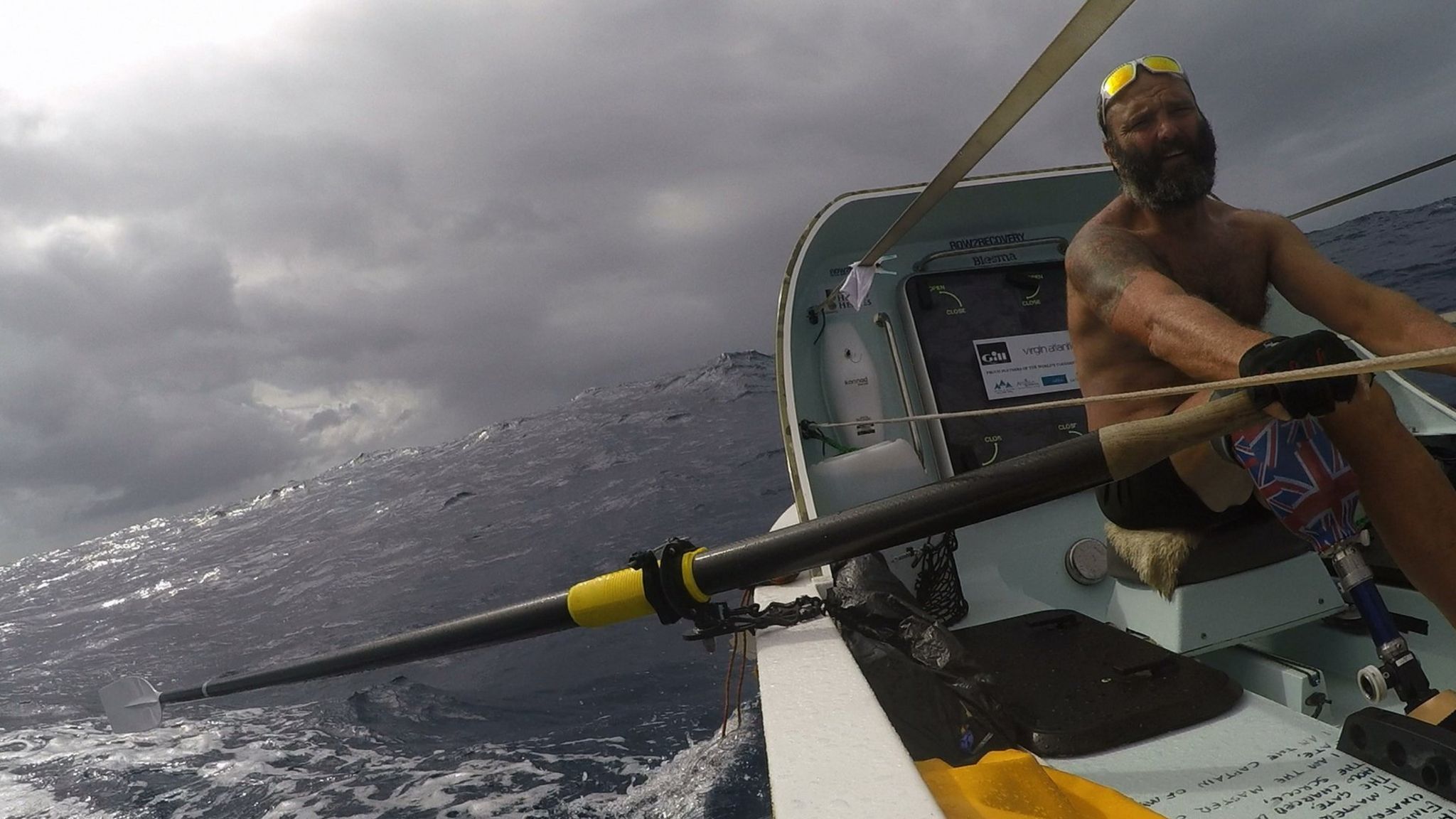 Lee Spencer BEM on one of his Atlantic rows