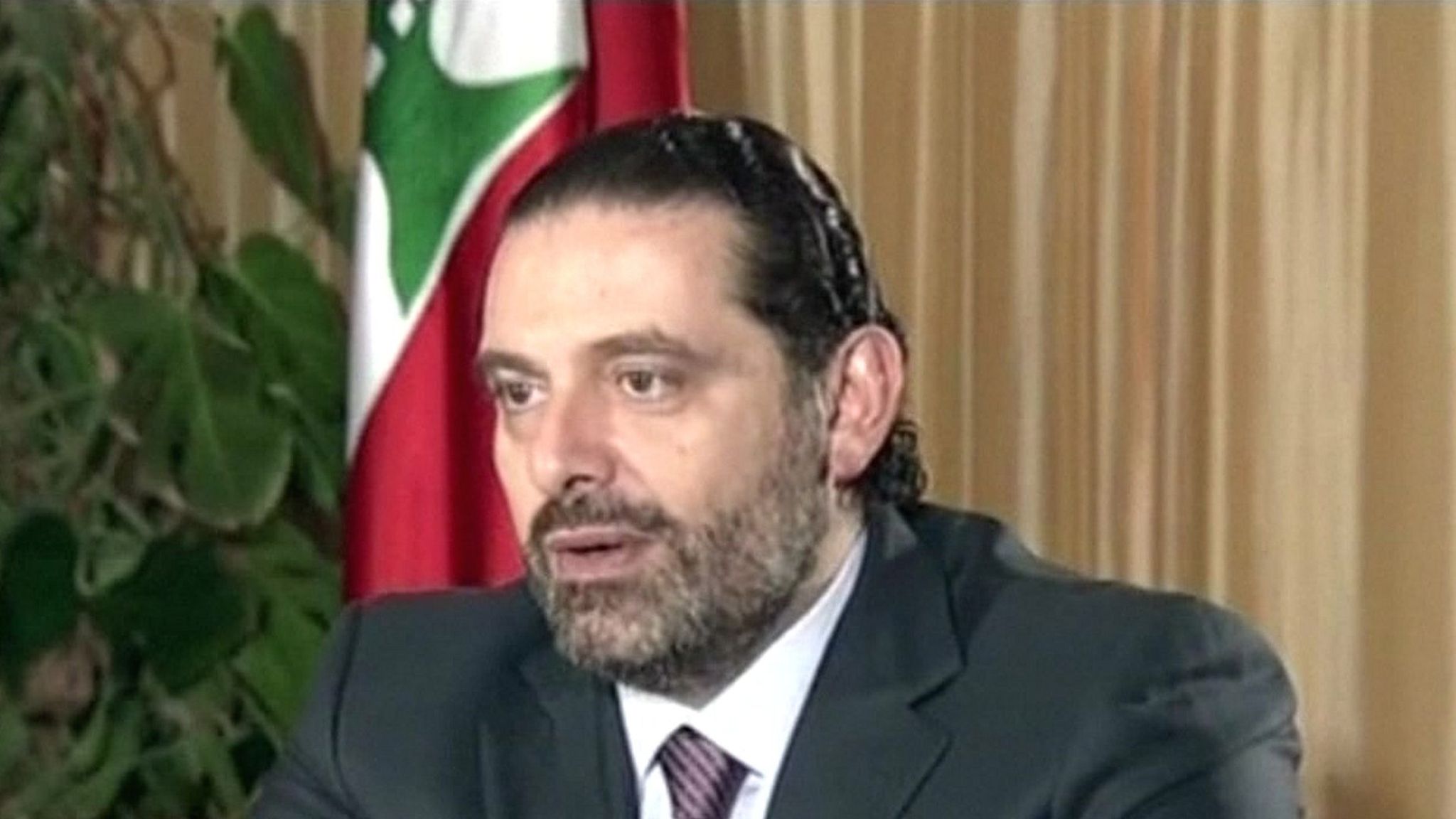 Hariri during his interview with Future TV