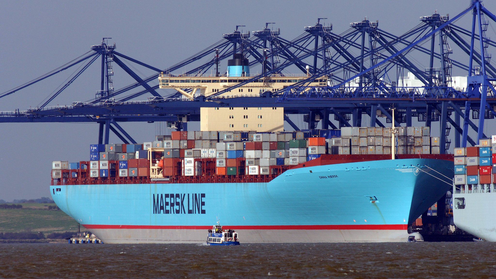 Container ship at Felixstowe