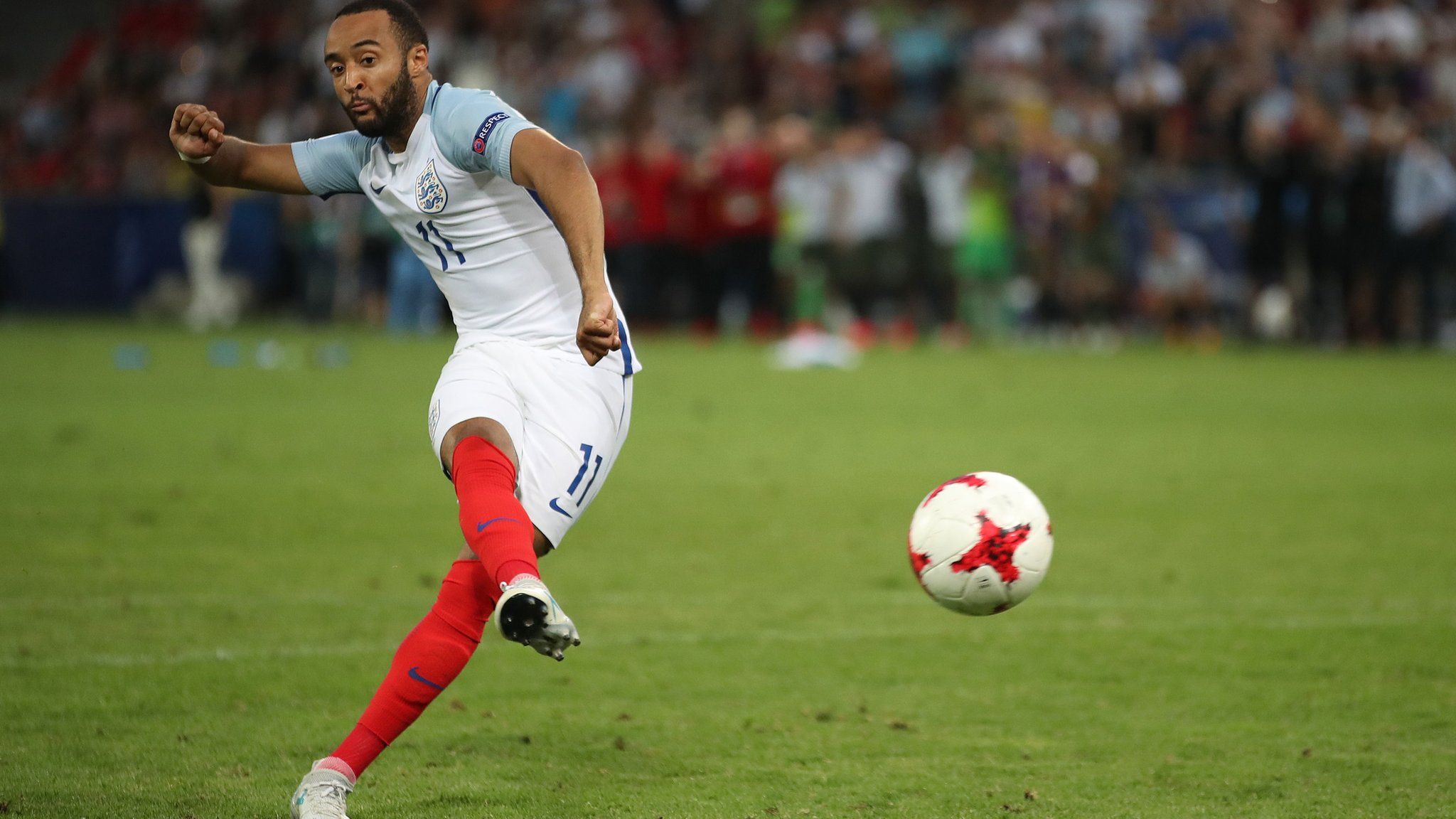 England's Nathan Redmond misses his penalty