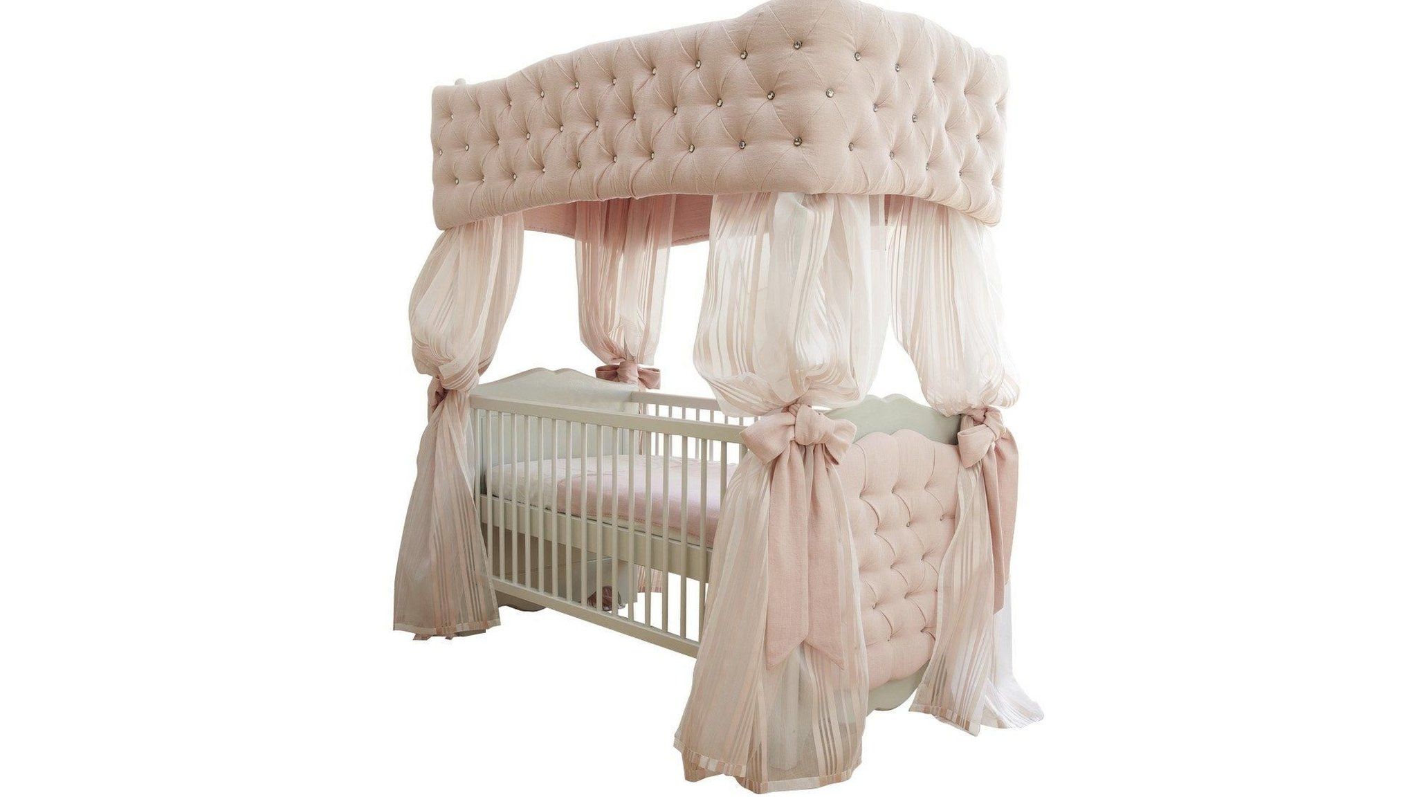 Little Duchess cot with extravagant drapes