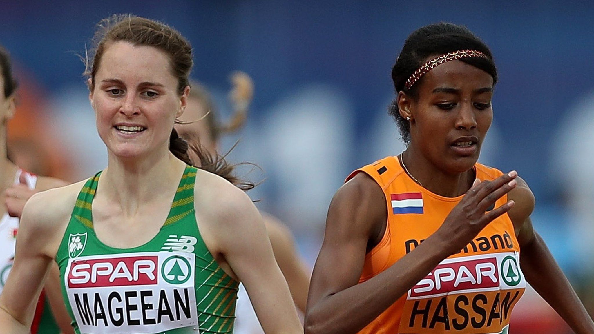 Ciara Mageean finished just behind gold medal favourite Sifan Hassan in the 1500m heat