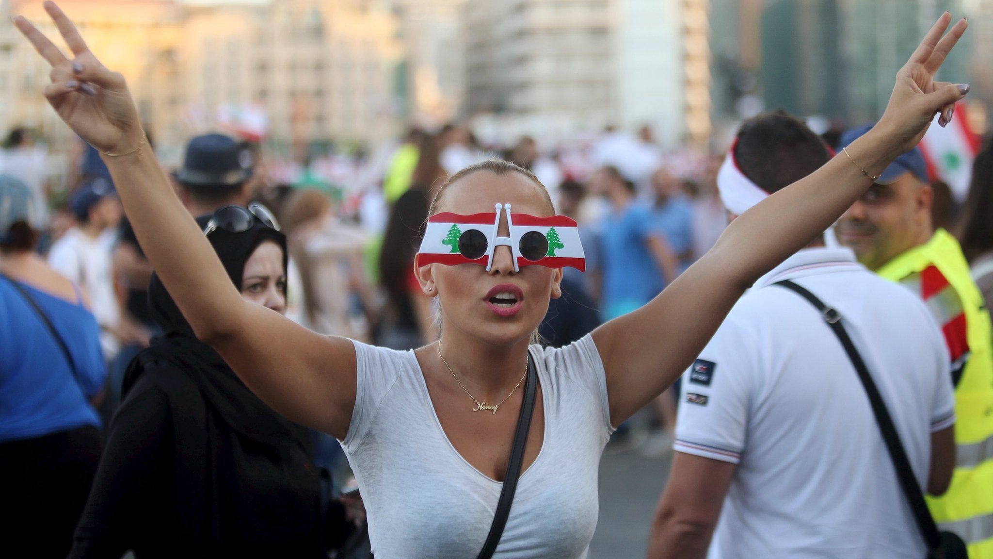 Anti-government protest in Beirut on 29 August 2015