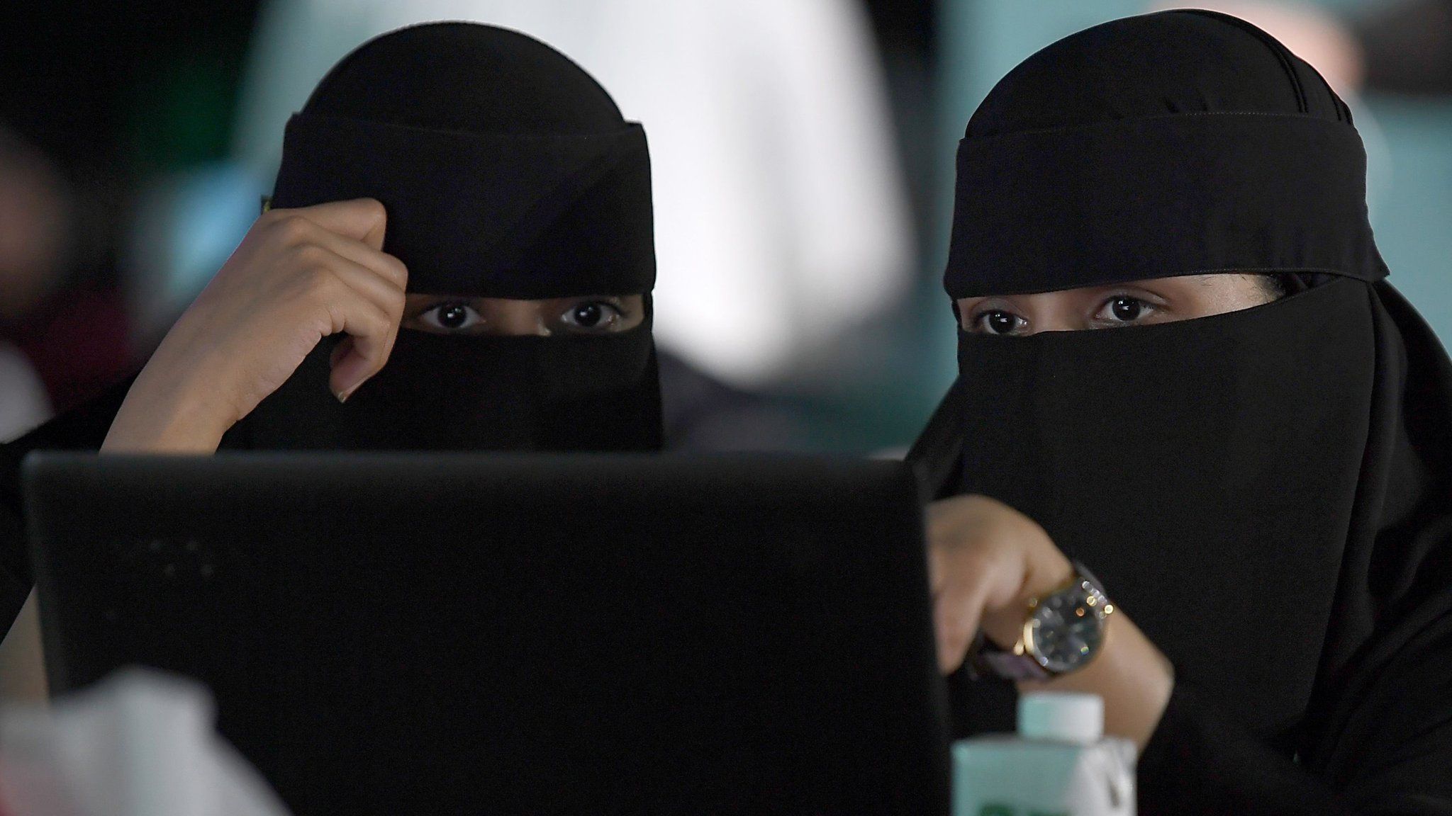 File photo showing Saudi women attending a hackathon in Jeddah on 31 July 2018