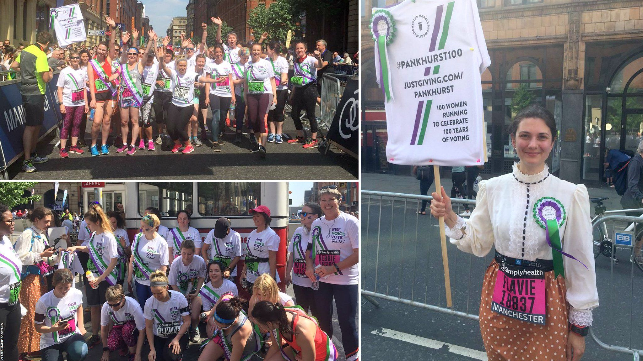 Great Manchester Run Pankhurst Centre Runners commemorate women's