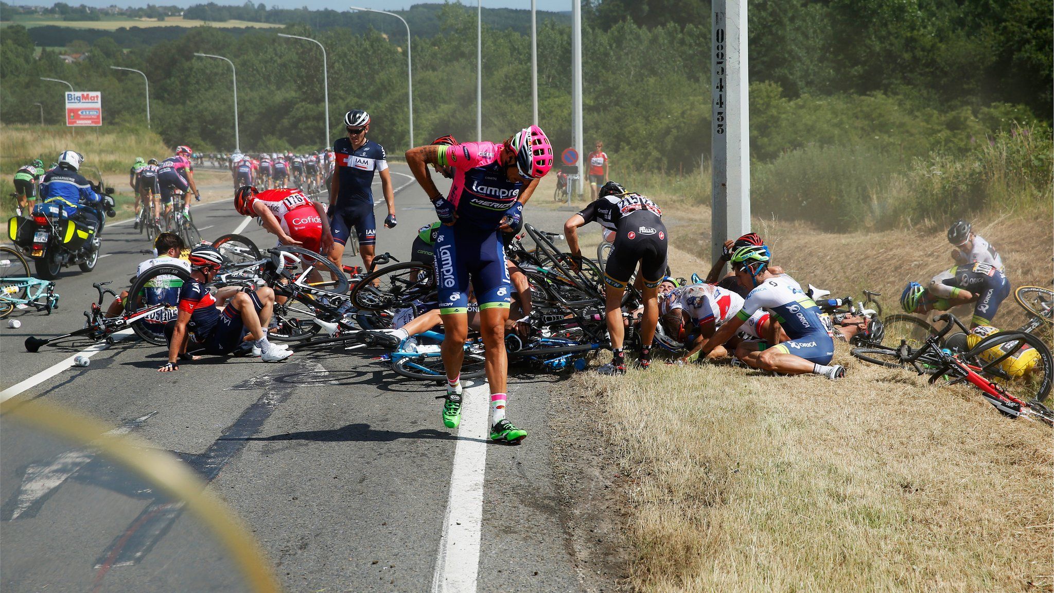 Tour de France crash, 6 July
