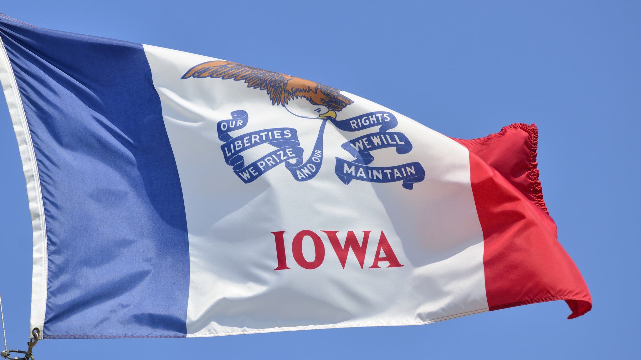 Stock photo of Iowa flag