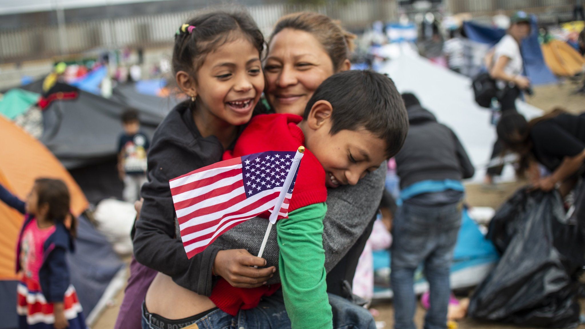 entral American migrants -mostly from Honduras- wanting to reach the United States in hope of a better life, remains at a shelter in Tijuana, Baja California State, Mexico