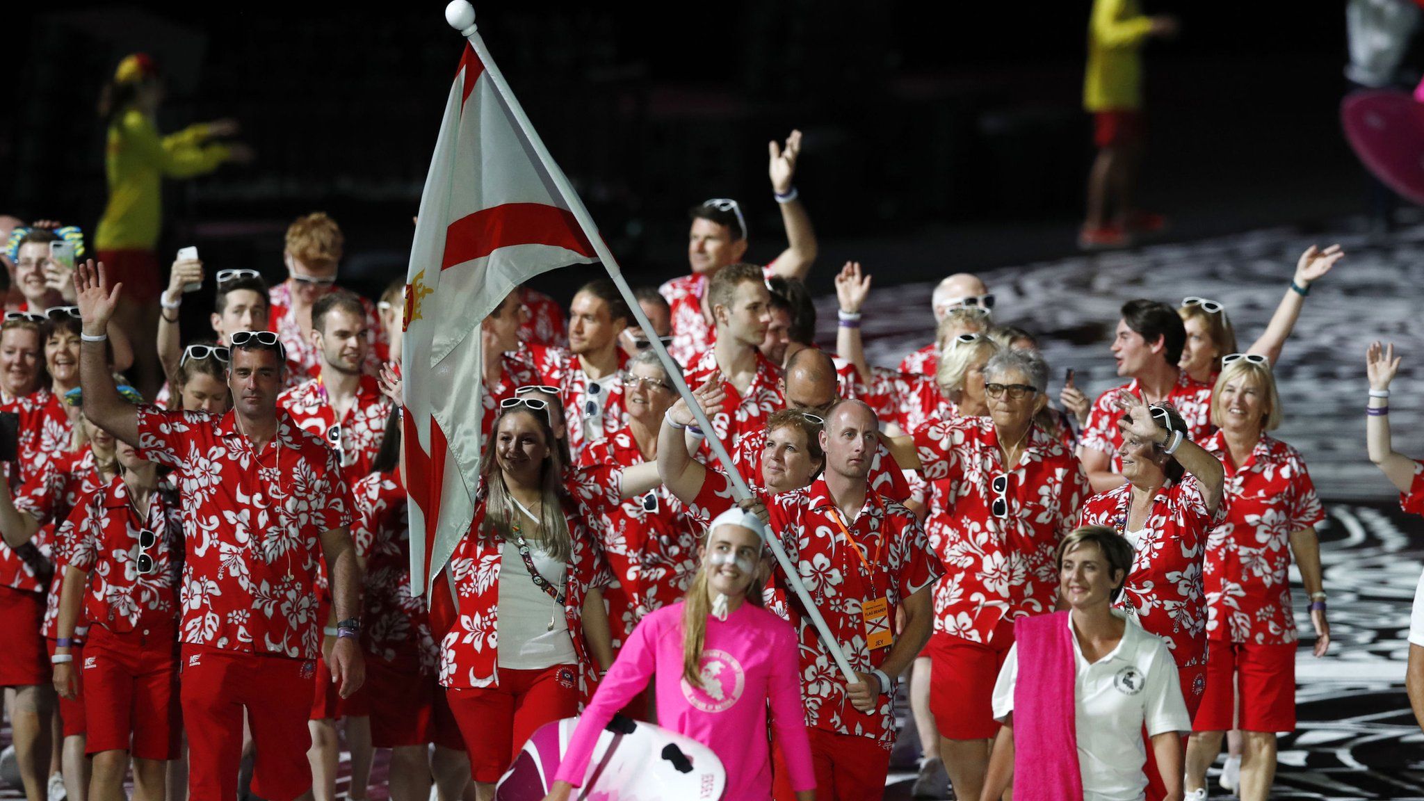 Jersey at the 2018 Commonwealth Games opening ceremony
