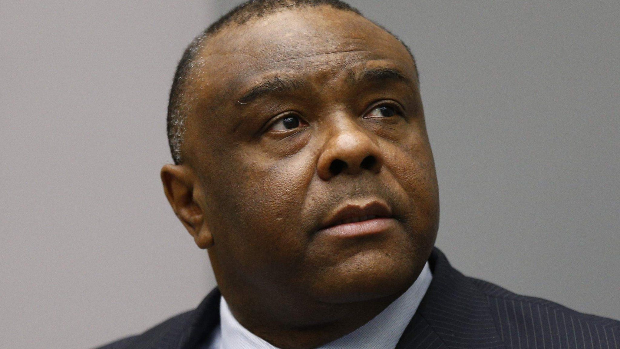 Former Congolese vice-president Jean-Pierre Bemba in courtroom of International Criminal Court in The Hague. June 2016