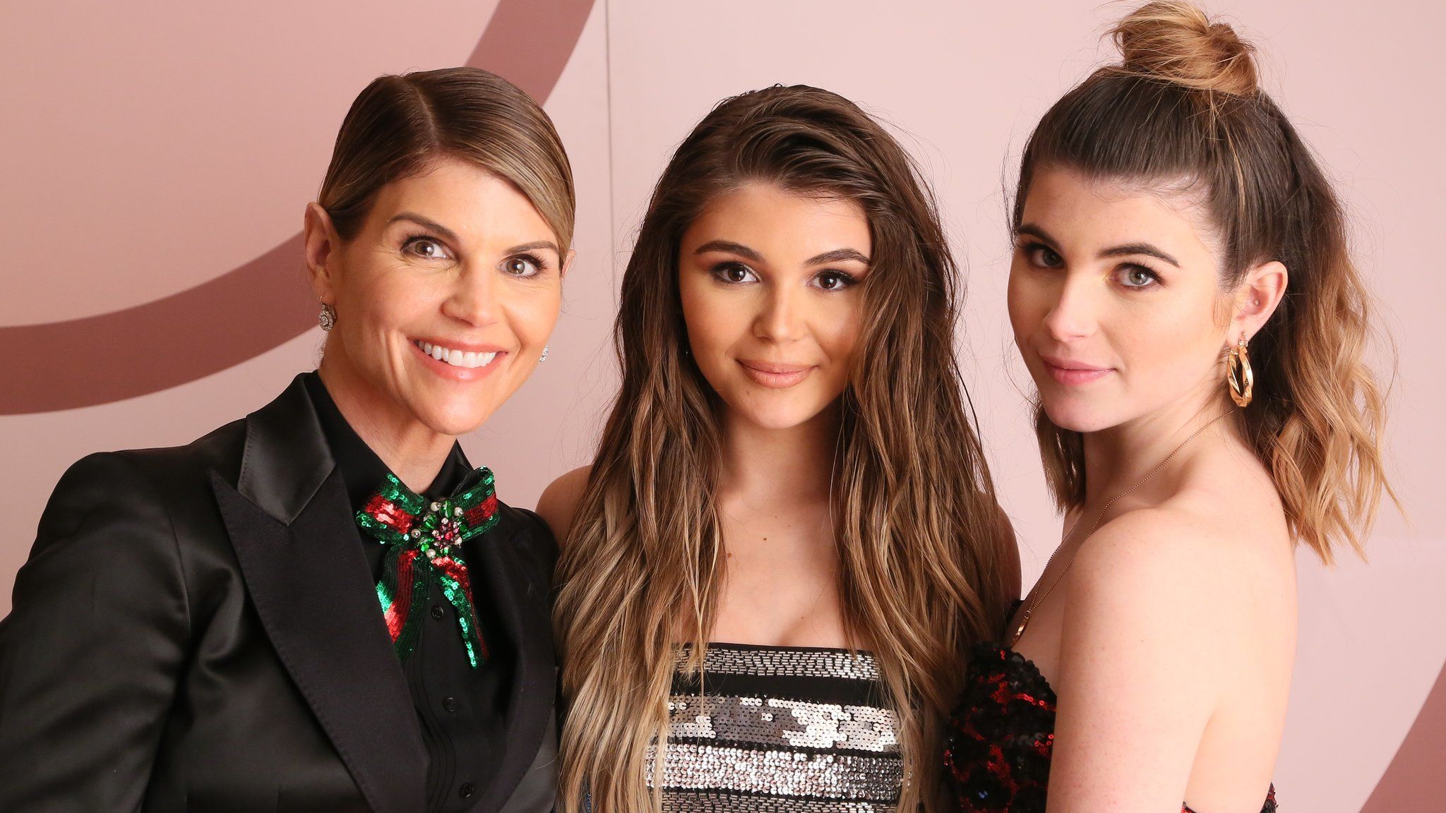 Lori Loughlin, Olivia Jade Giannulli and Isabella Rose Giannulli in West Hollywood in December 2018