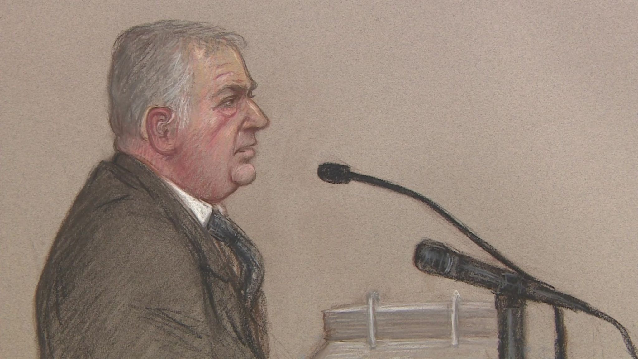 Court drawing of Andrew Gavaghan