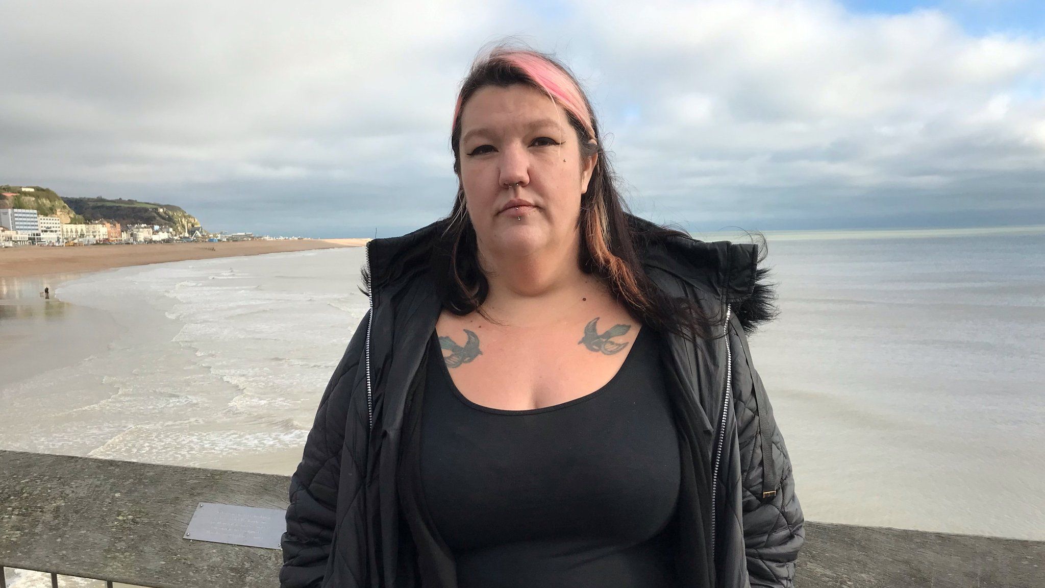 Siobhan Reilly on a pier