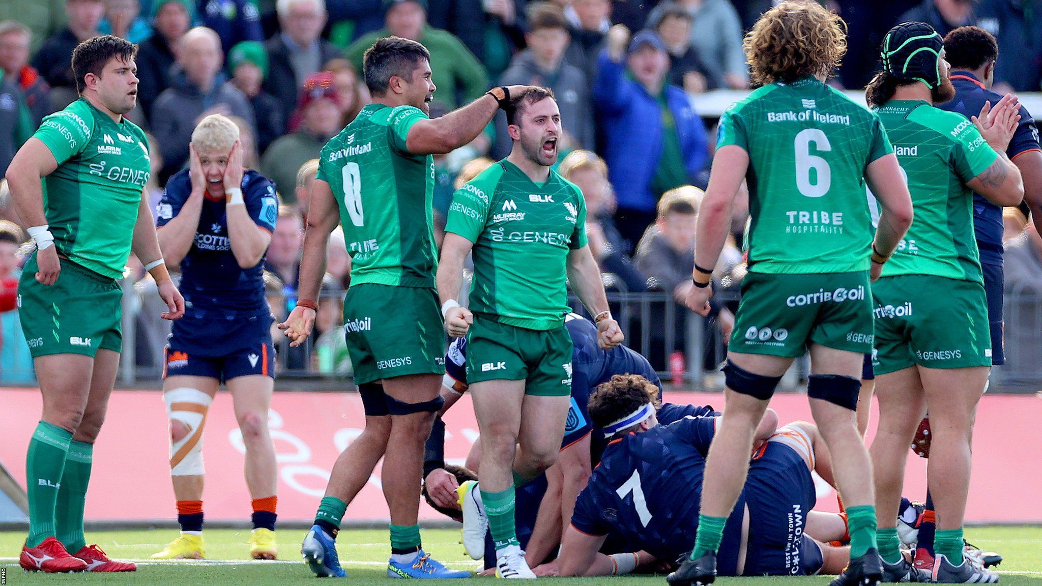 Caolin Blade celebrates his side winning a penalty