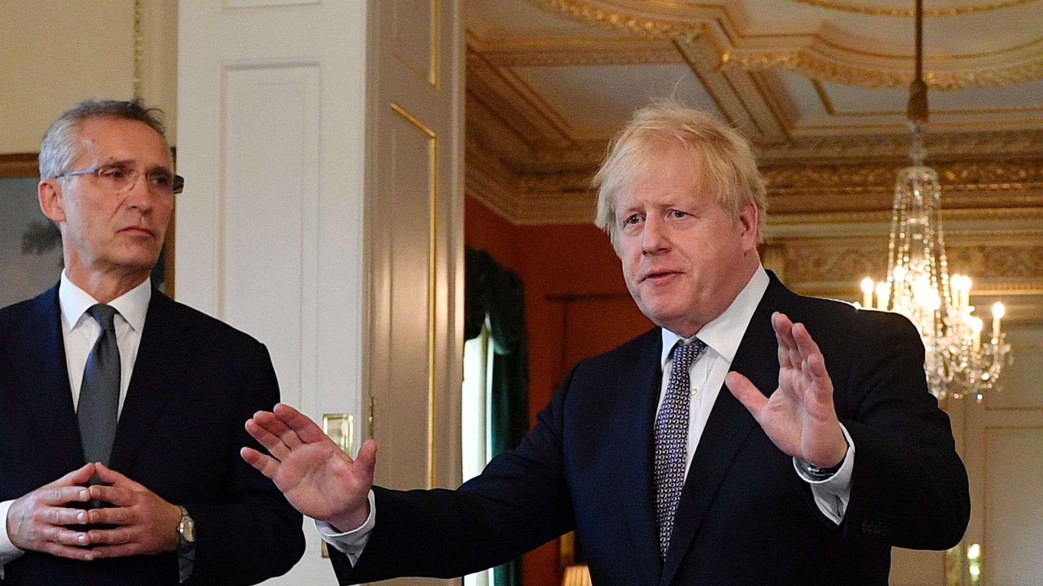 Boris Johnson and Jens Stoltenberg