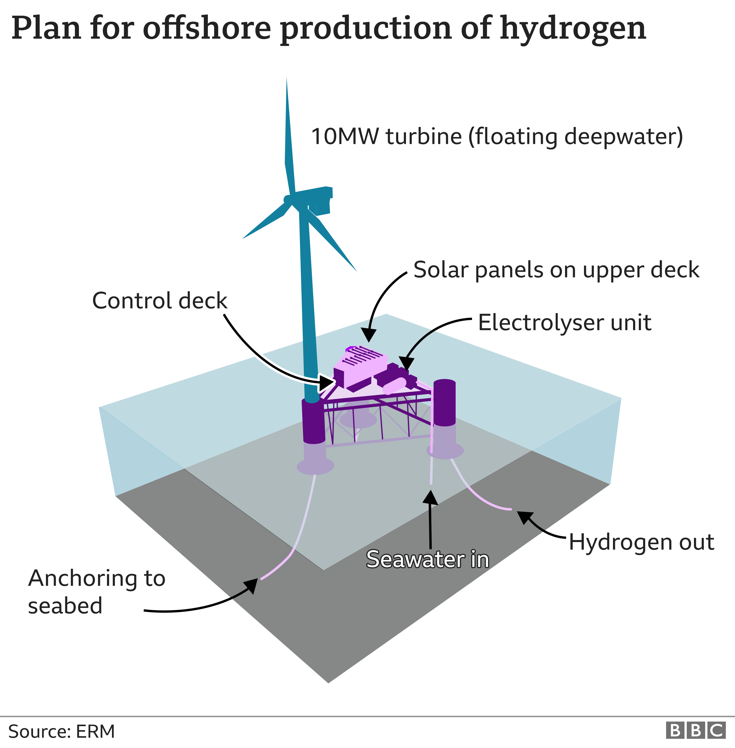 Plan of offshore hydrogen plant