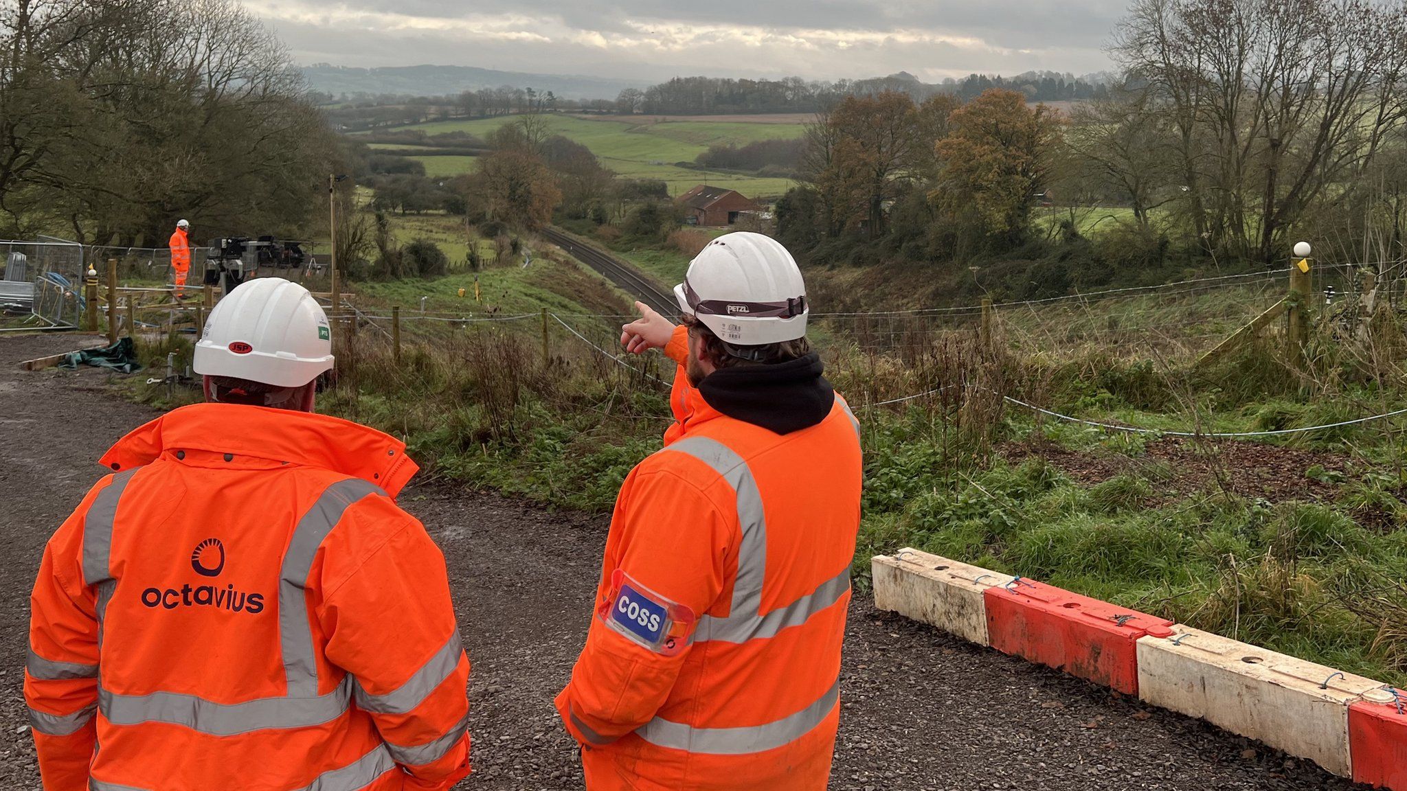 Engineers at the site