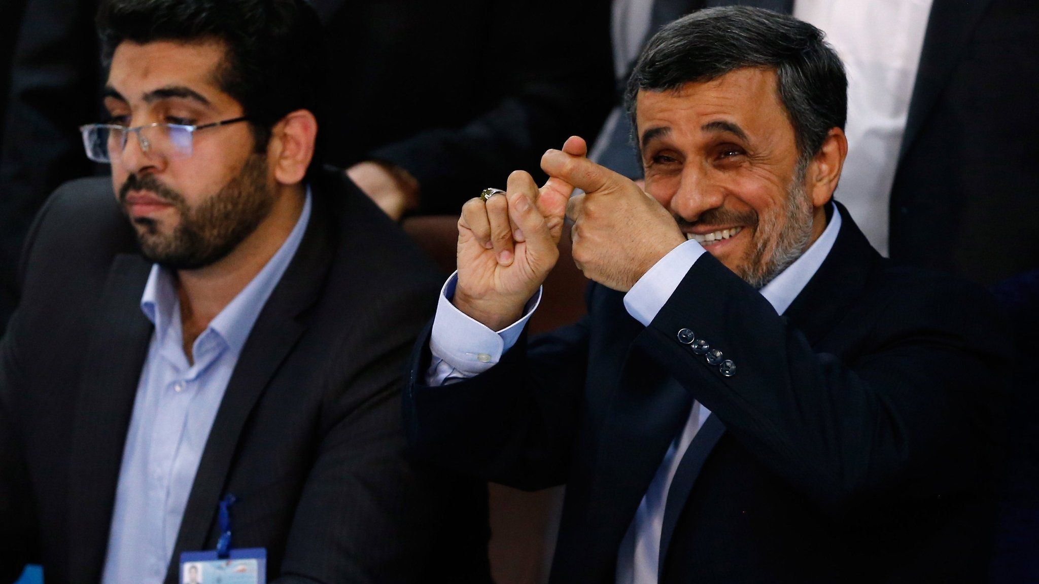 Mahmoud Ahmadinejad registers for Iran's presidential election in Tehran (12 April 2017)