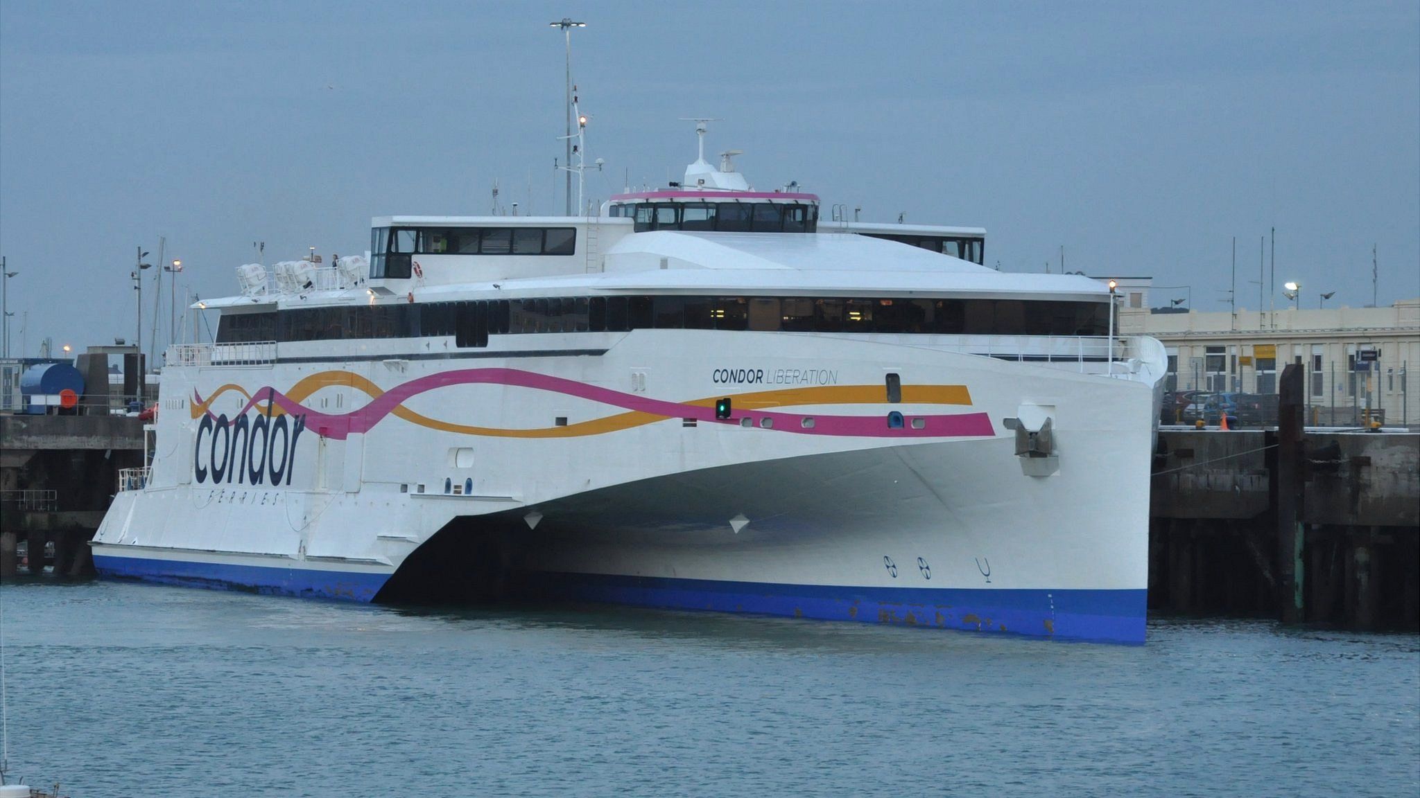Condor Liberation in Guernsey's St Peter Port Harbour