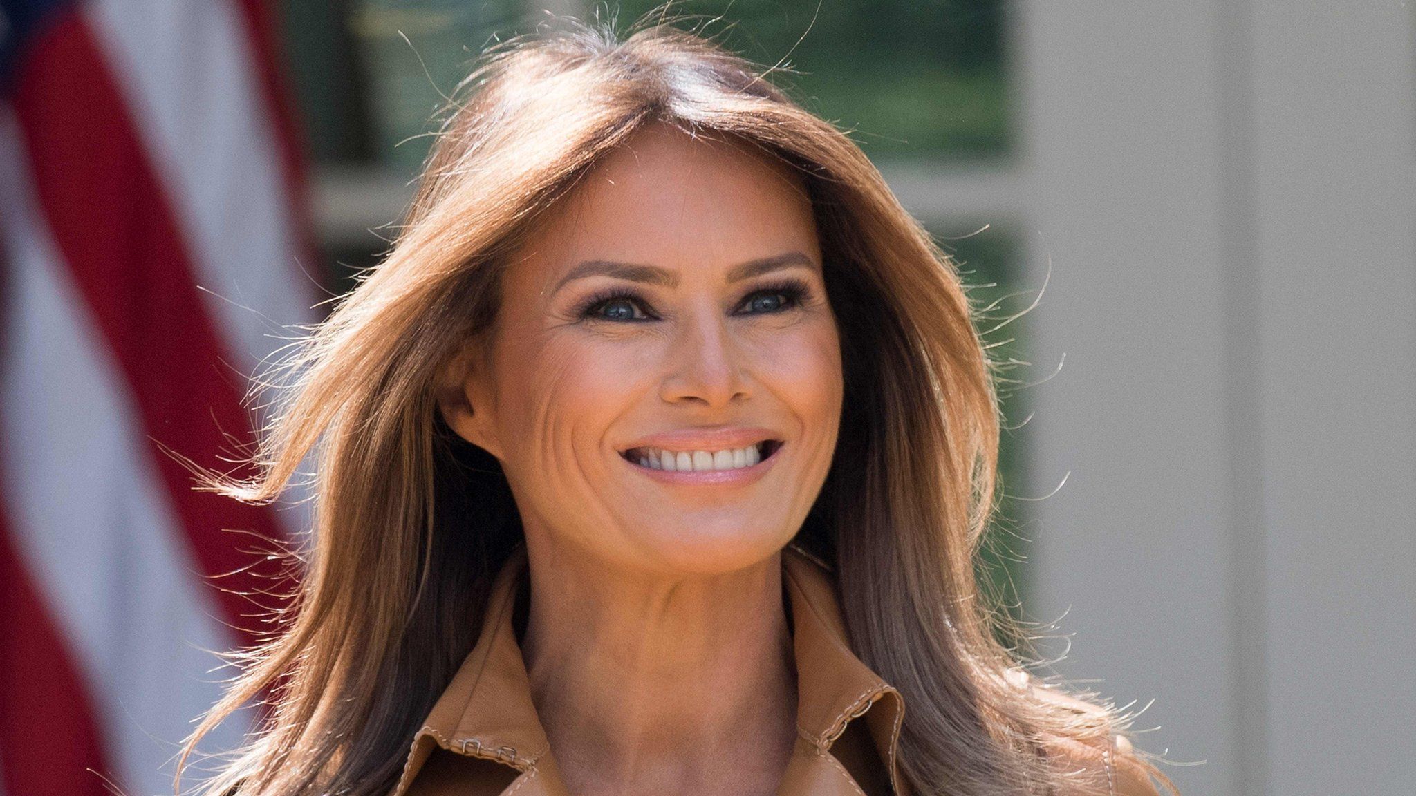 First Lady Melania Trump at the White House on 7 May 2018