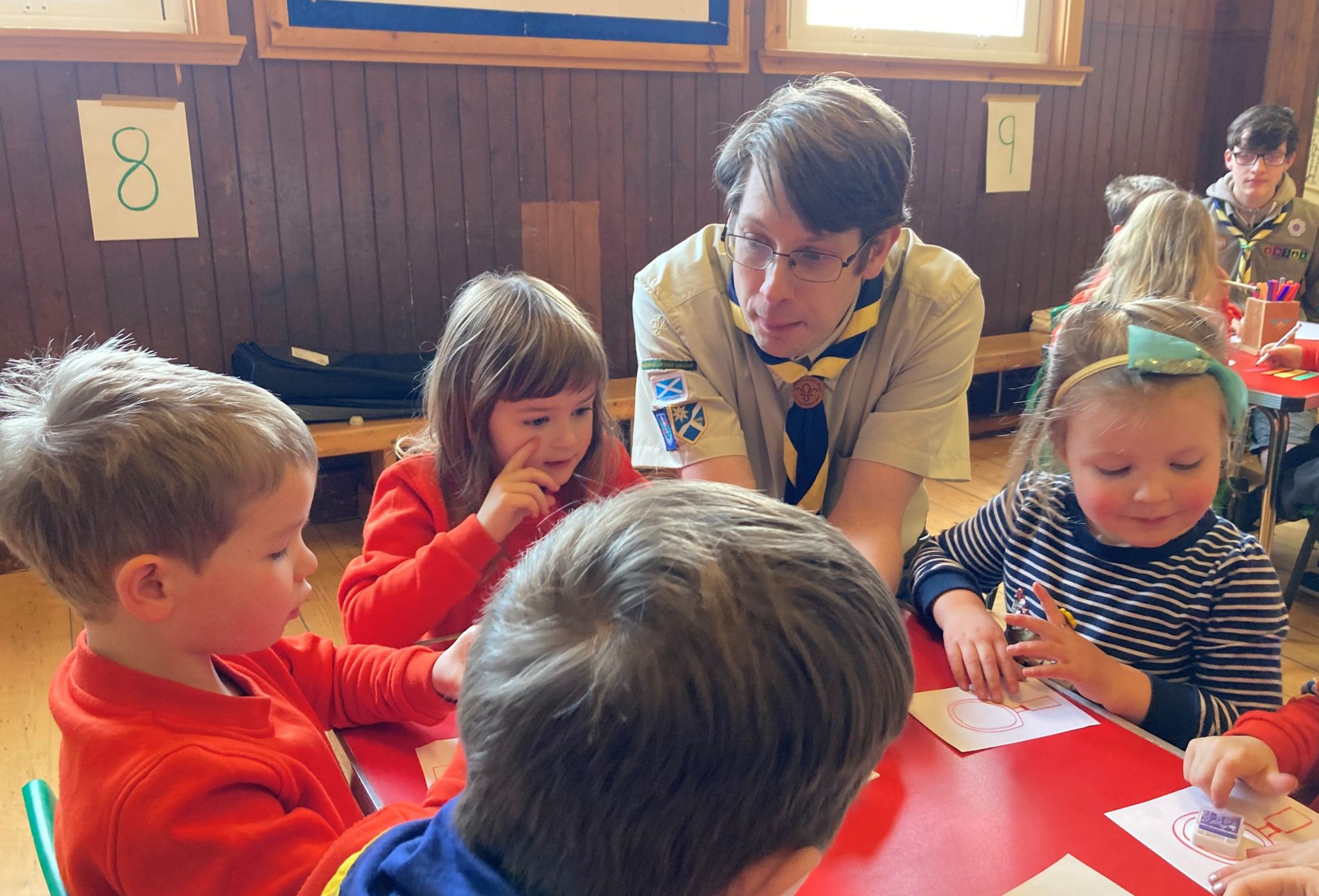 Explorer Scouts help out as leaders for younger sections.