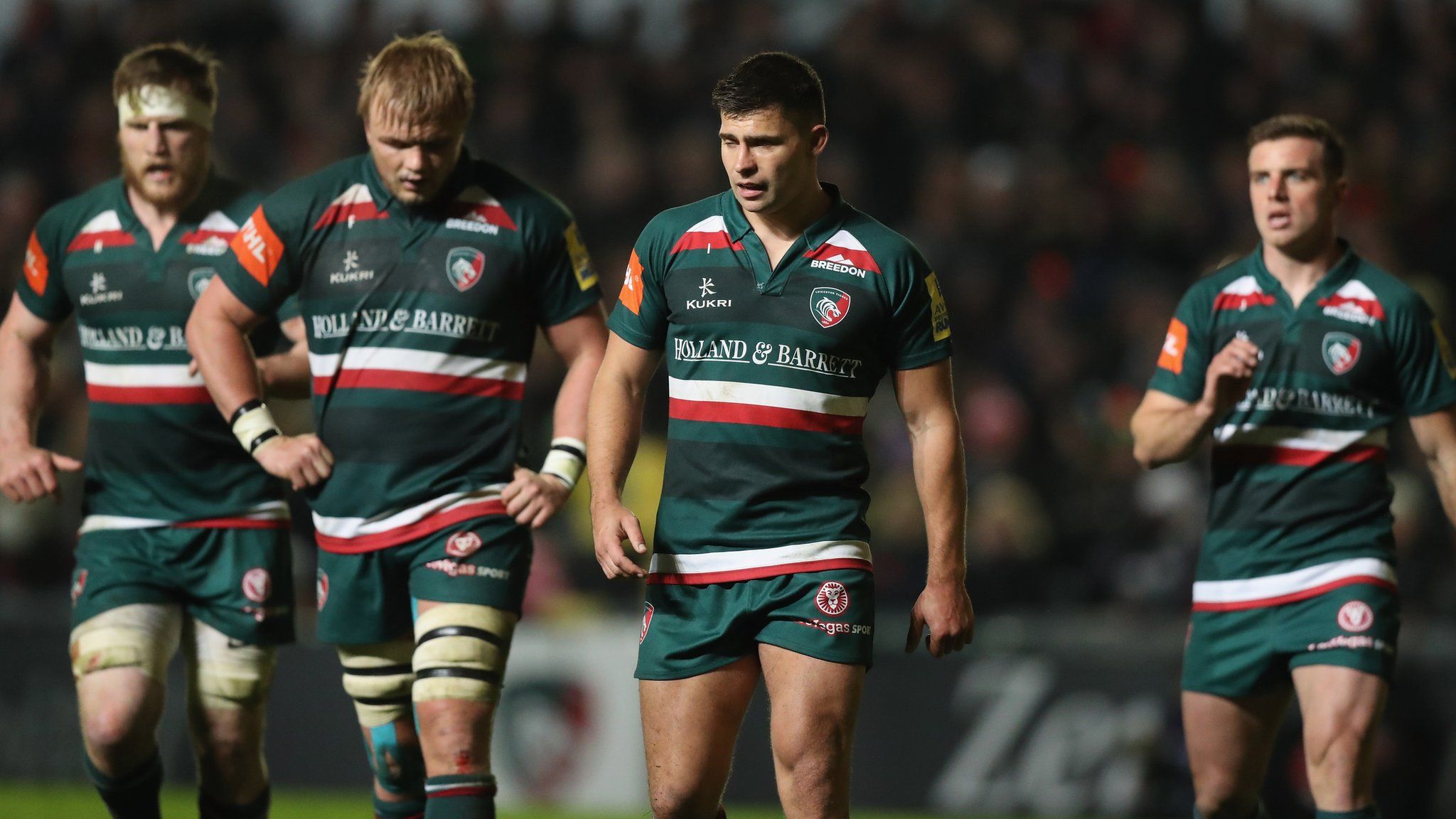 Leicester Tigers players look dejected