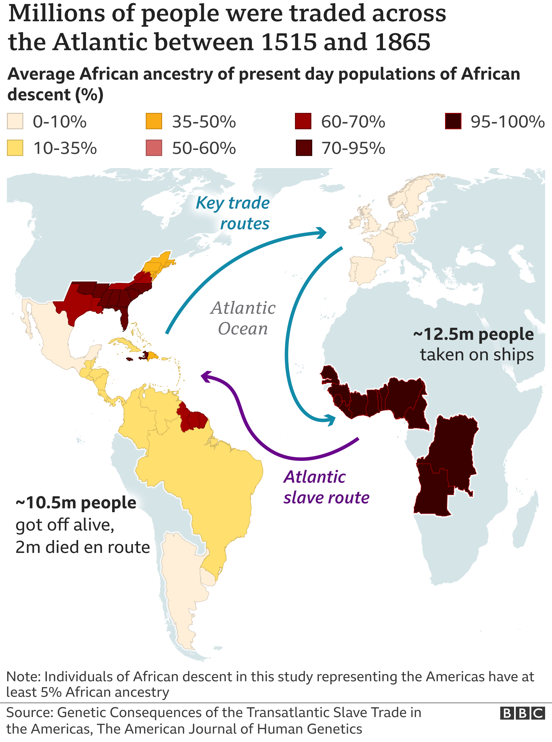 Genetic impact of African slave trade revealed in DNA study - BBC News