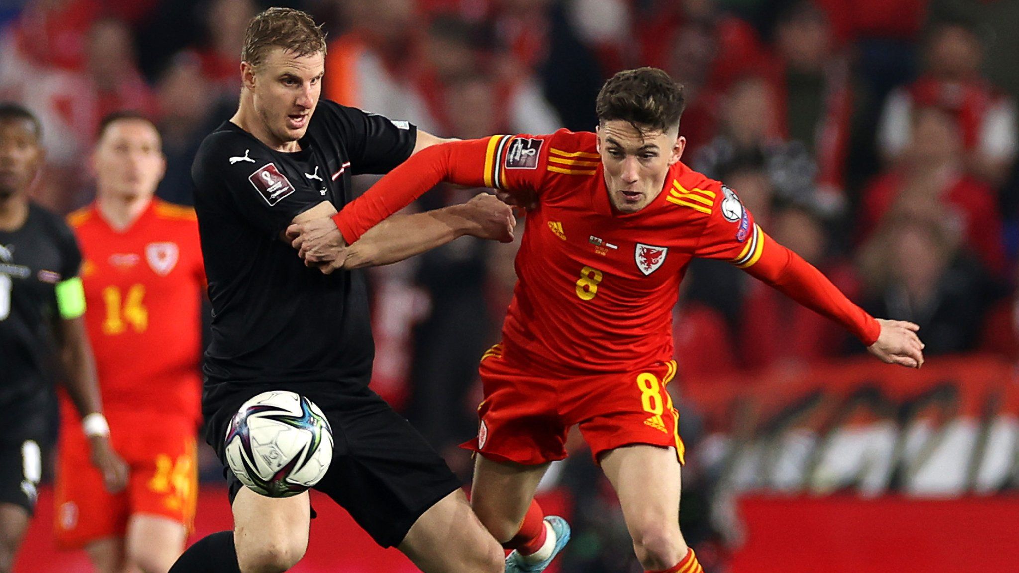 Wales' Harry Wilson in action against Austria
