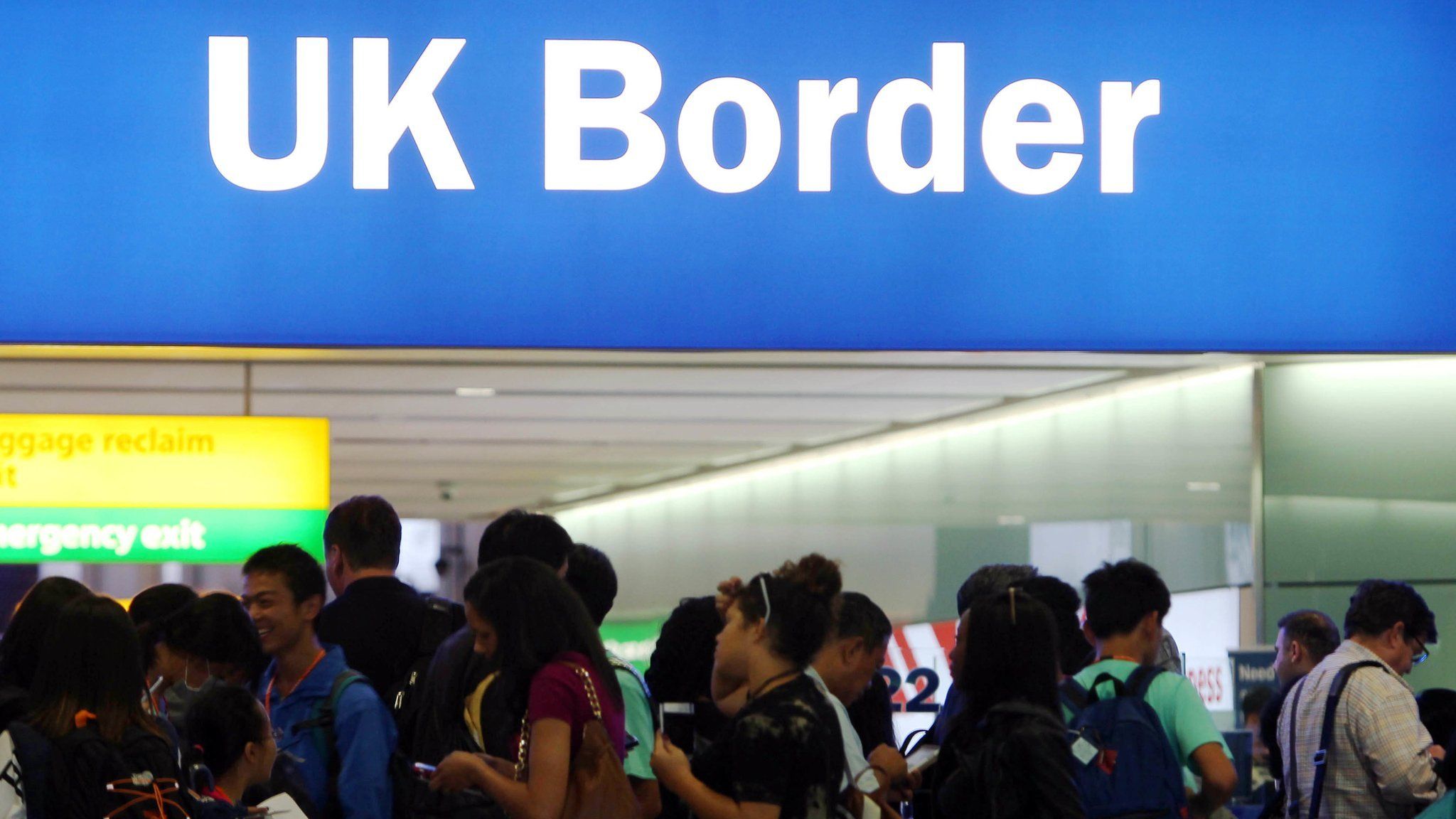 Border checks at Heathrow Airport