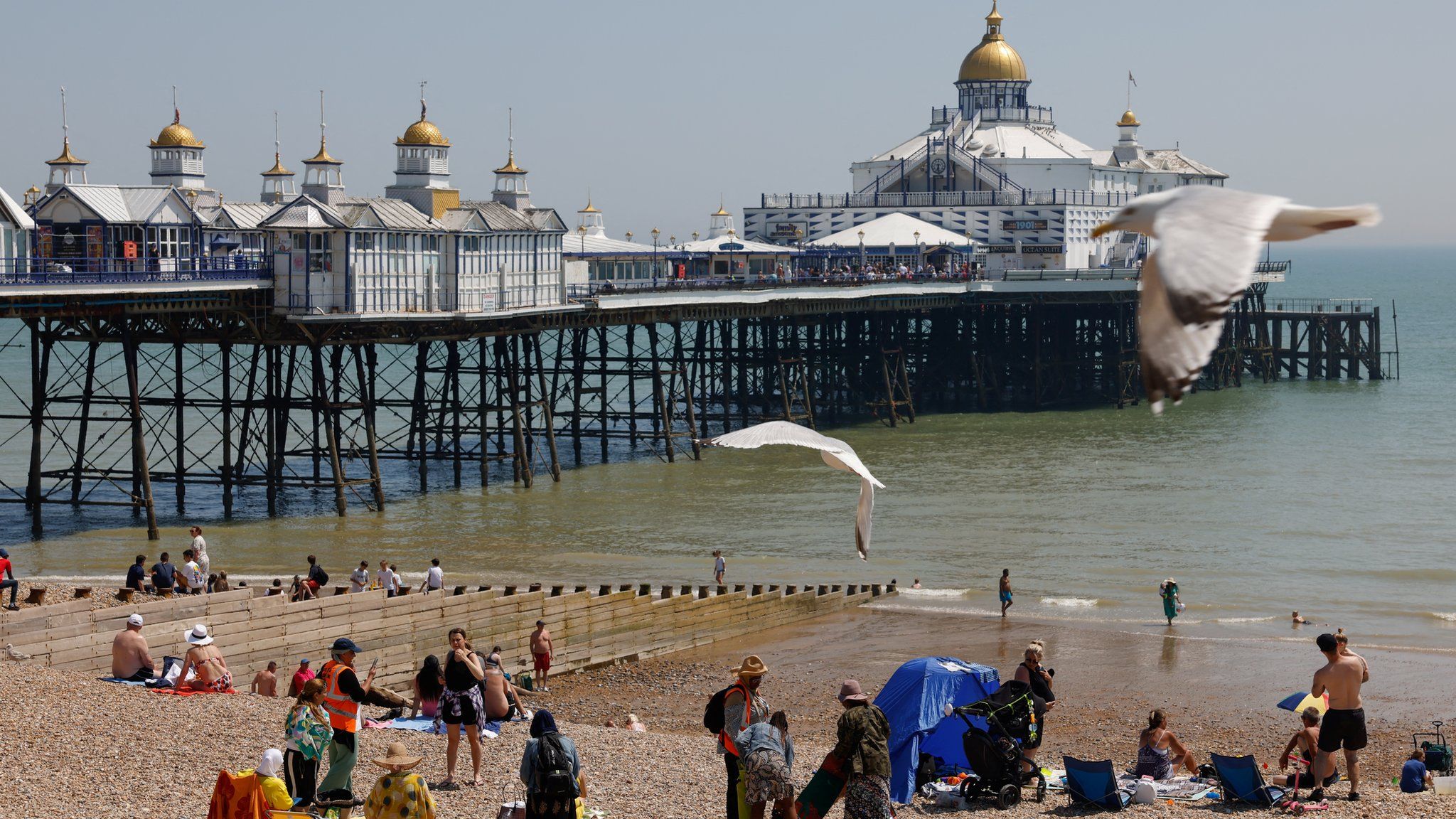Eastbourne beach basked in temperatures of 26°C (78.8F)