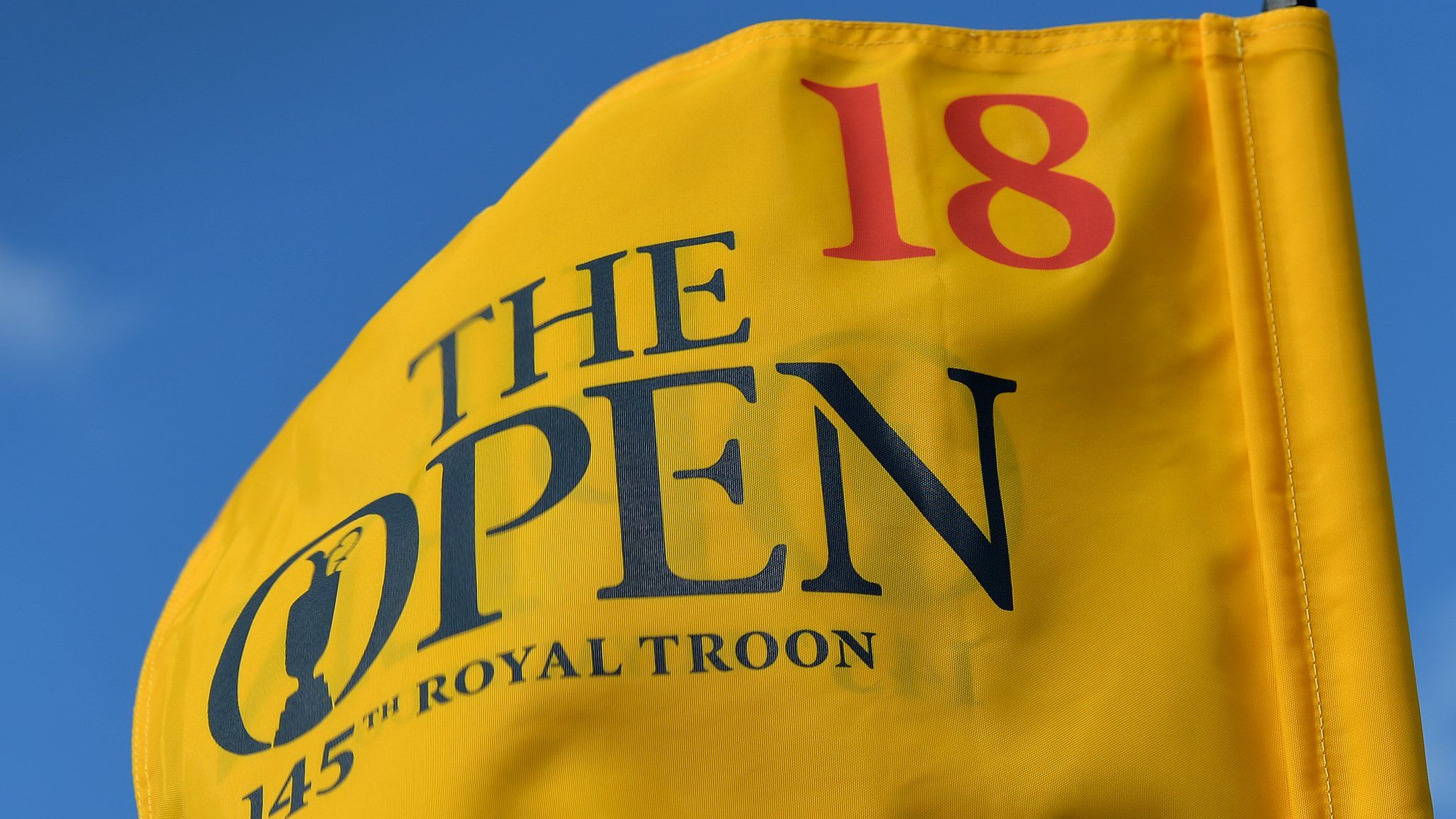 The 2016 Open 18th hole flag