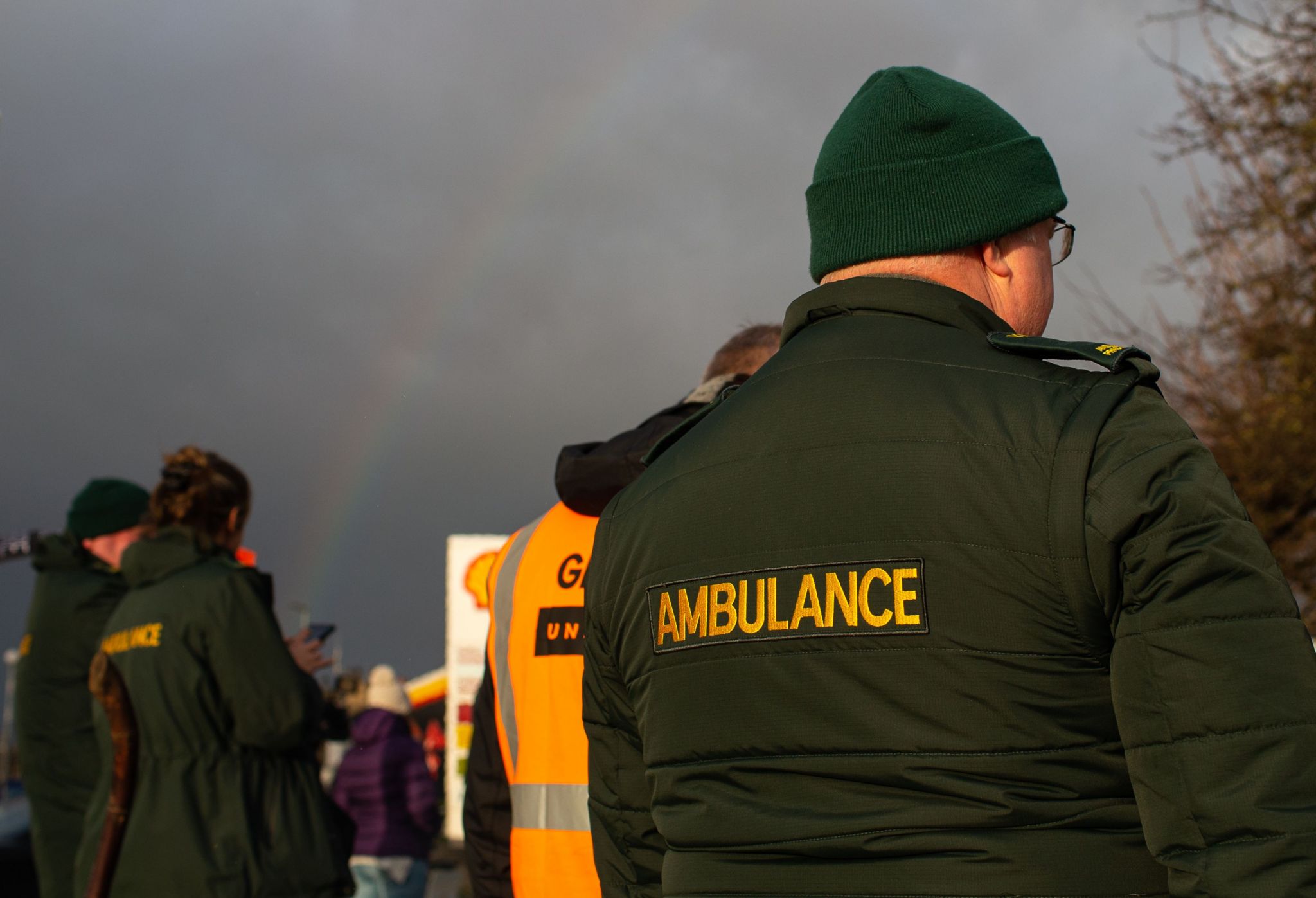 Ambulance workers on strike