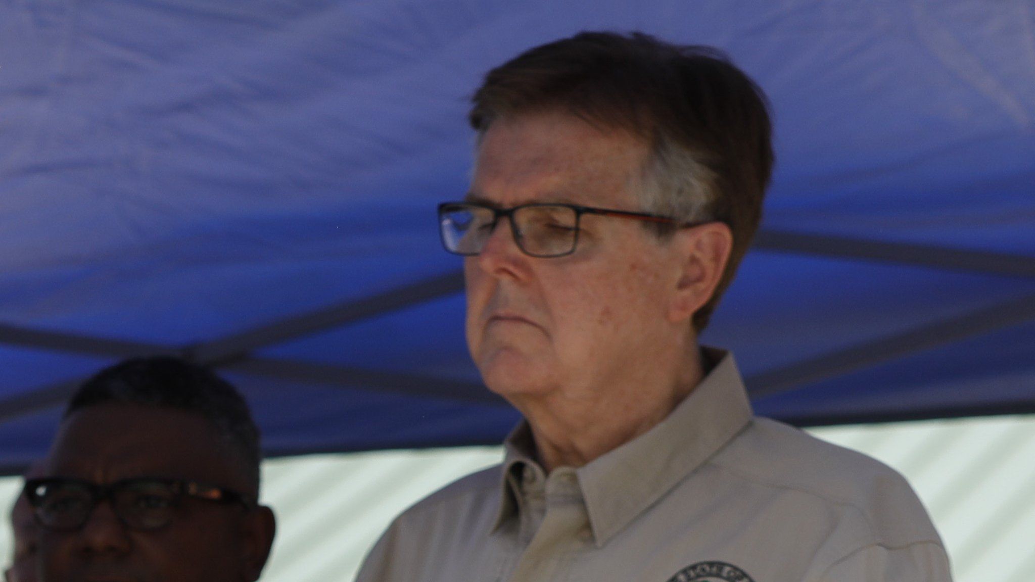 Dan Patrick at the news conference after the shooting on 18 May 2018