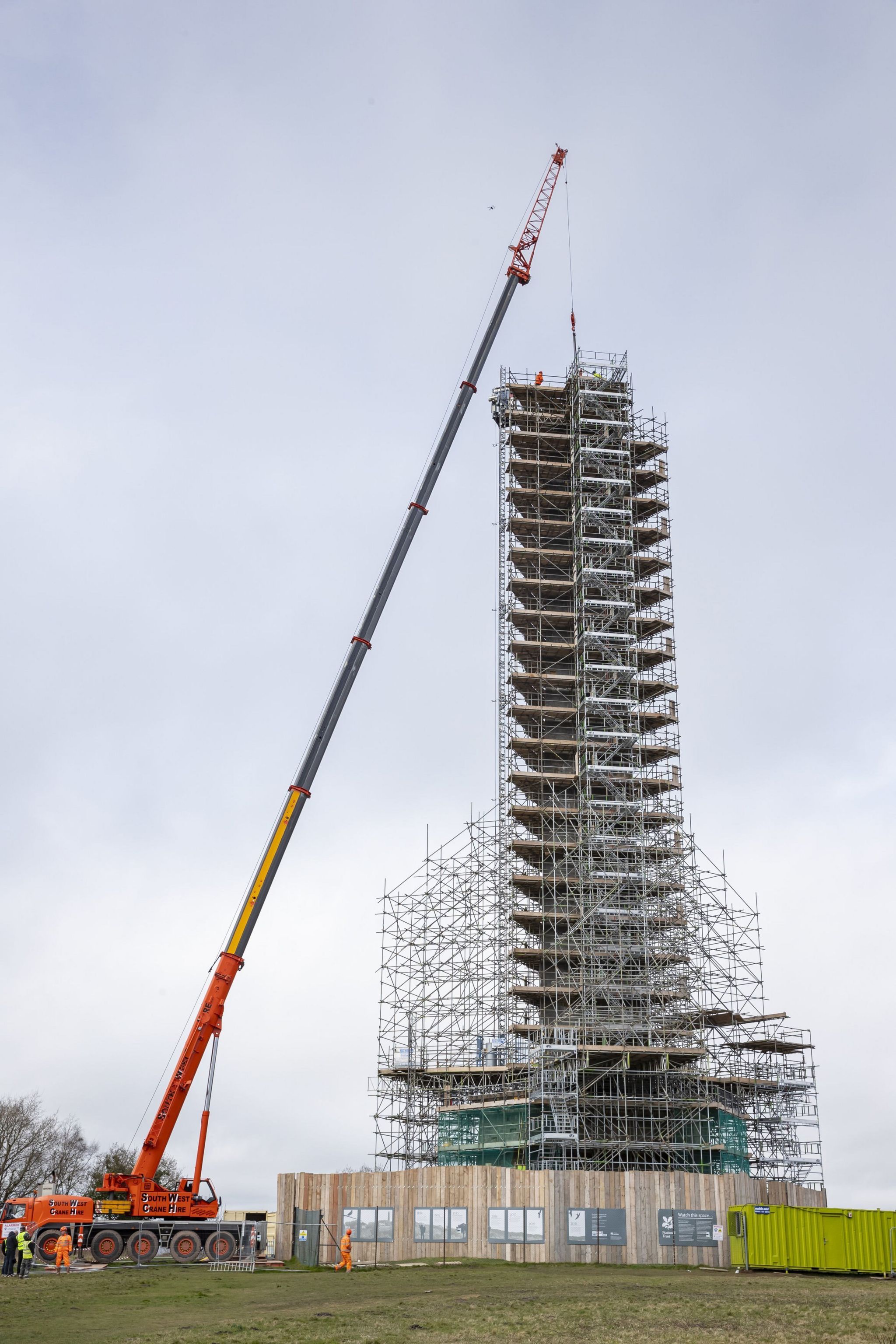 The Wellington Monument during its renovation