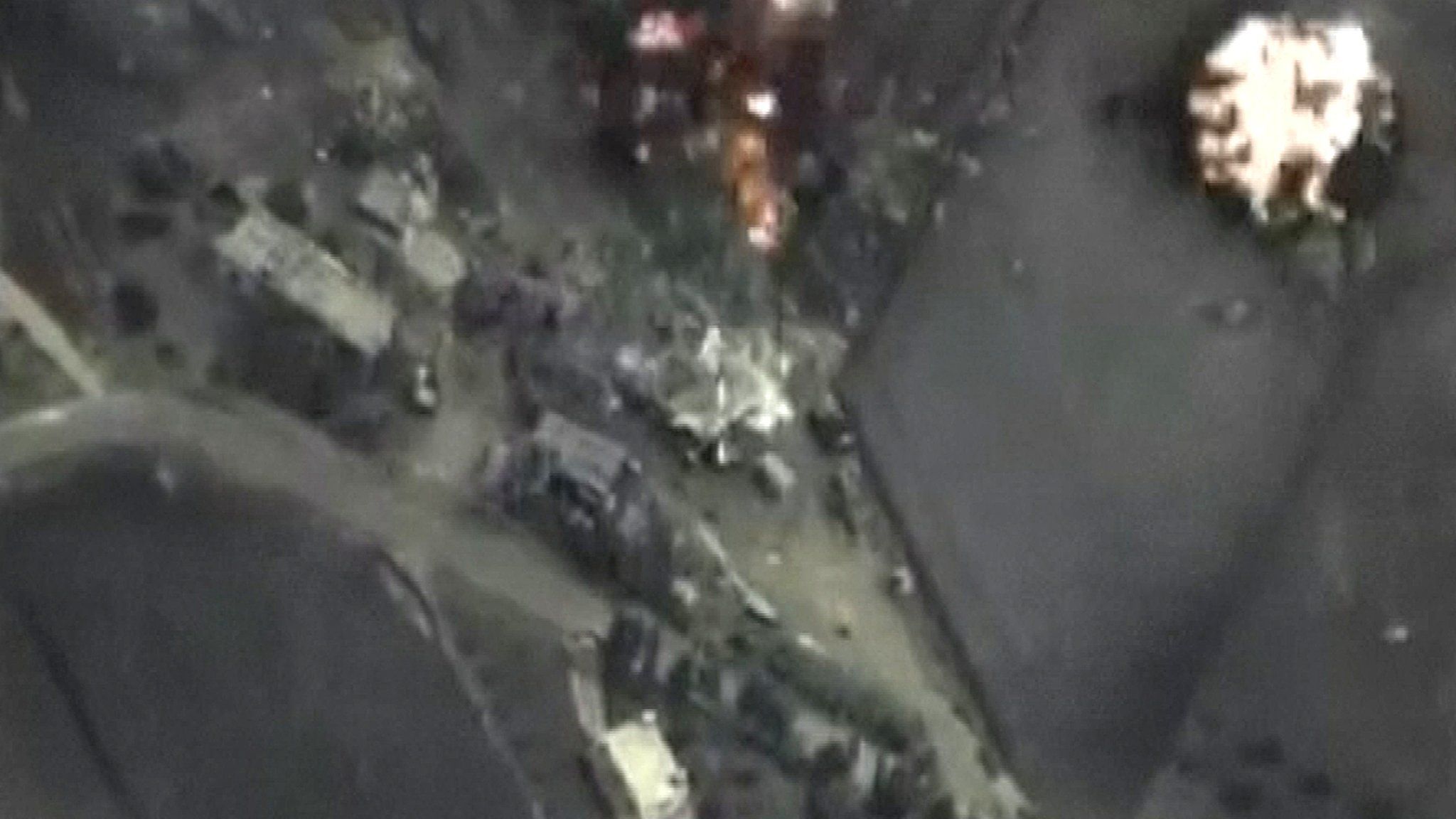 Footage released by Russia"s Defence Ministry on September 30 said to show air strikes it carried out in Syria