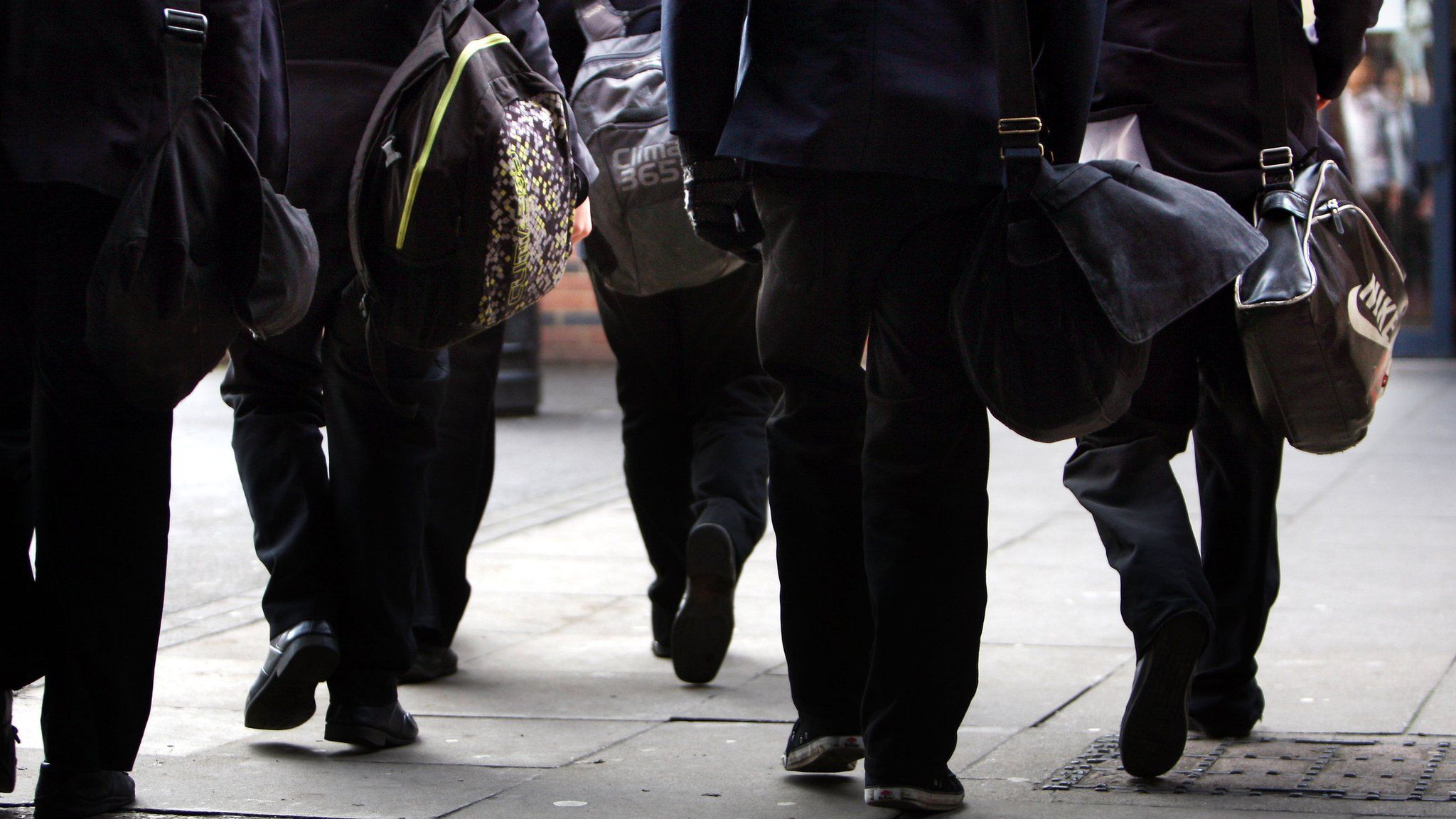 children with bags