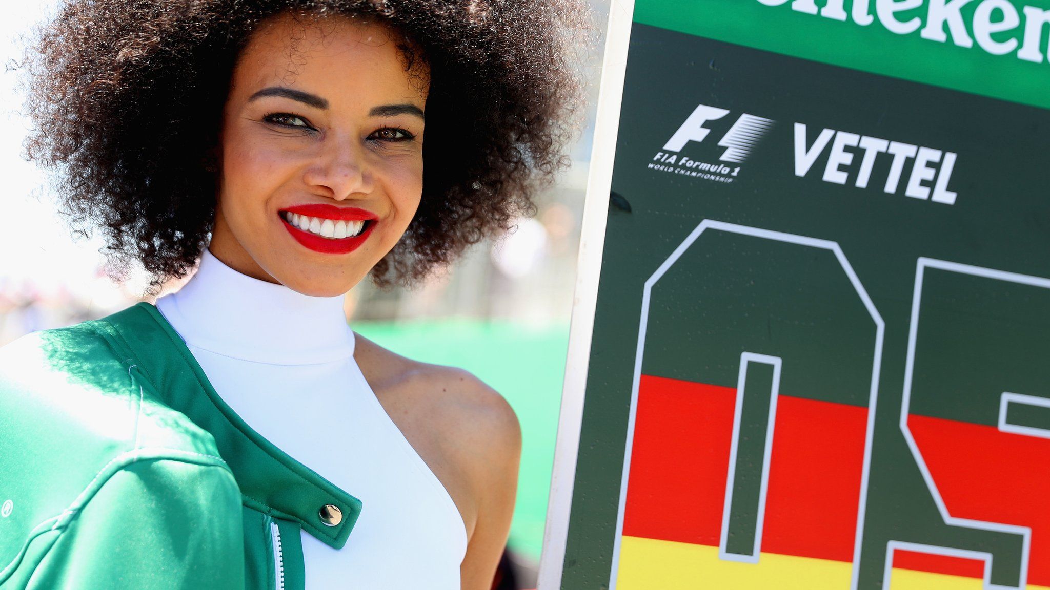 An F1 'grid girl'