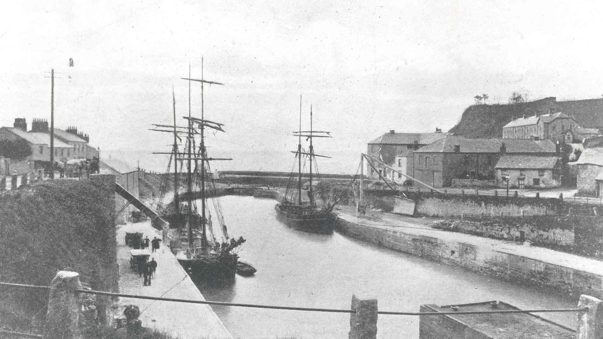 China clay ships at Charlestown Harbour