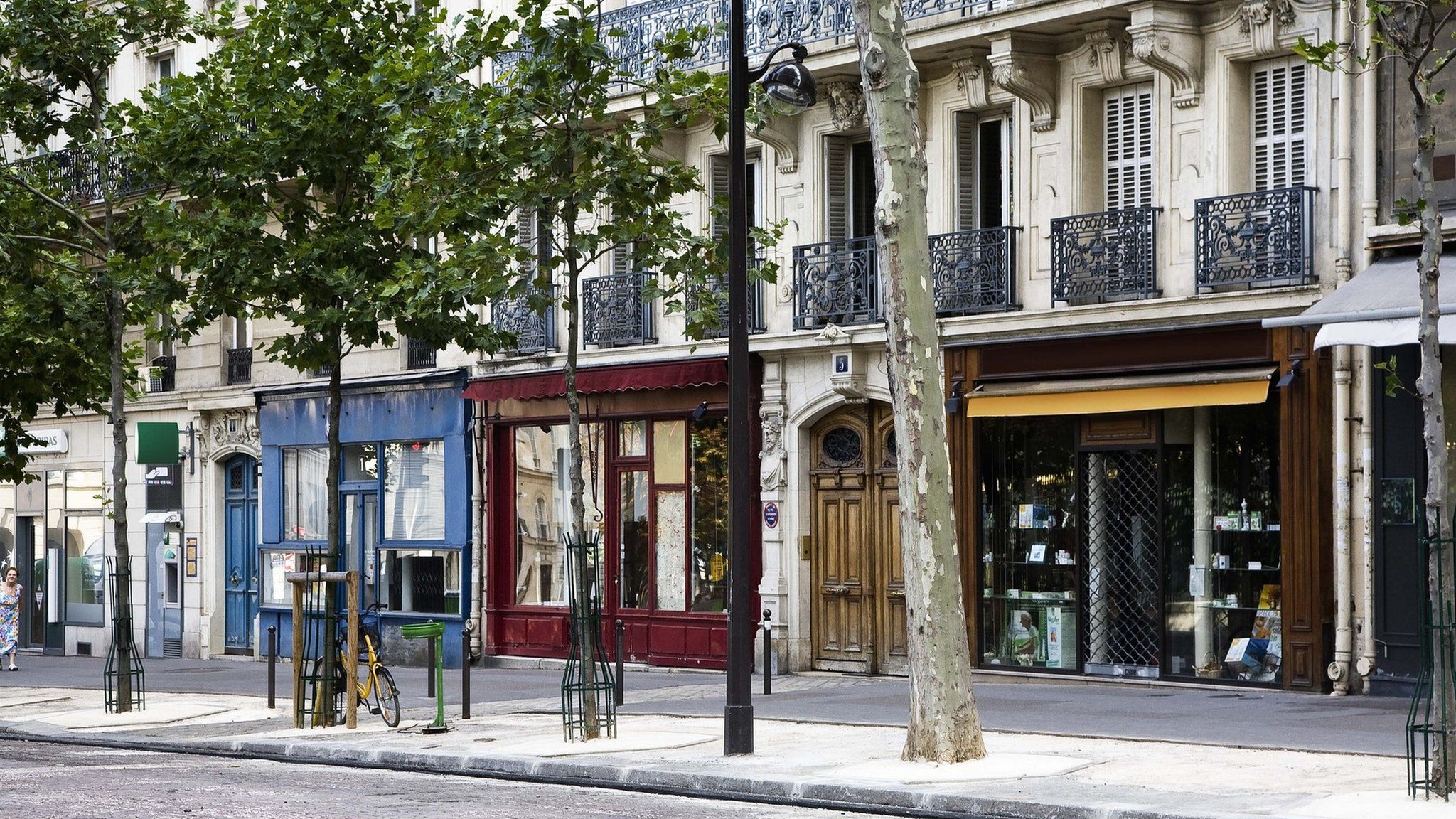 A row of shops in France.