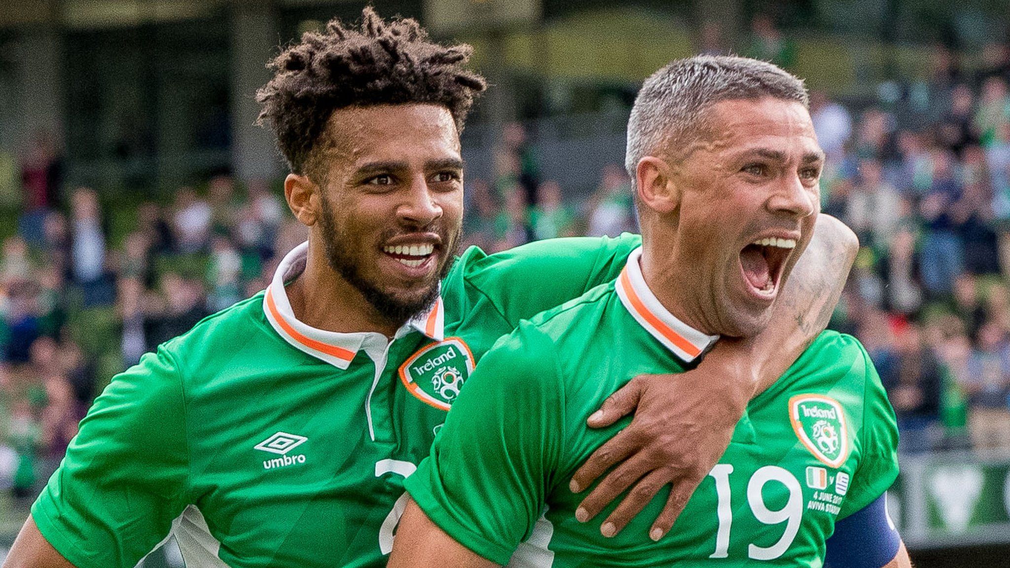 Cyrus Christie and Jonathan Walters were both on target for the Republic of Ireland in the friendly win over Uruguay