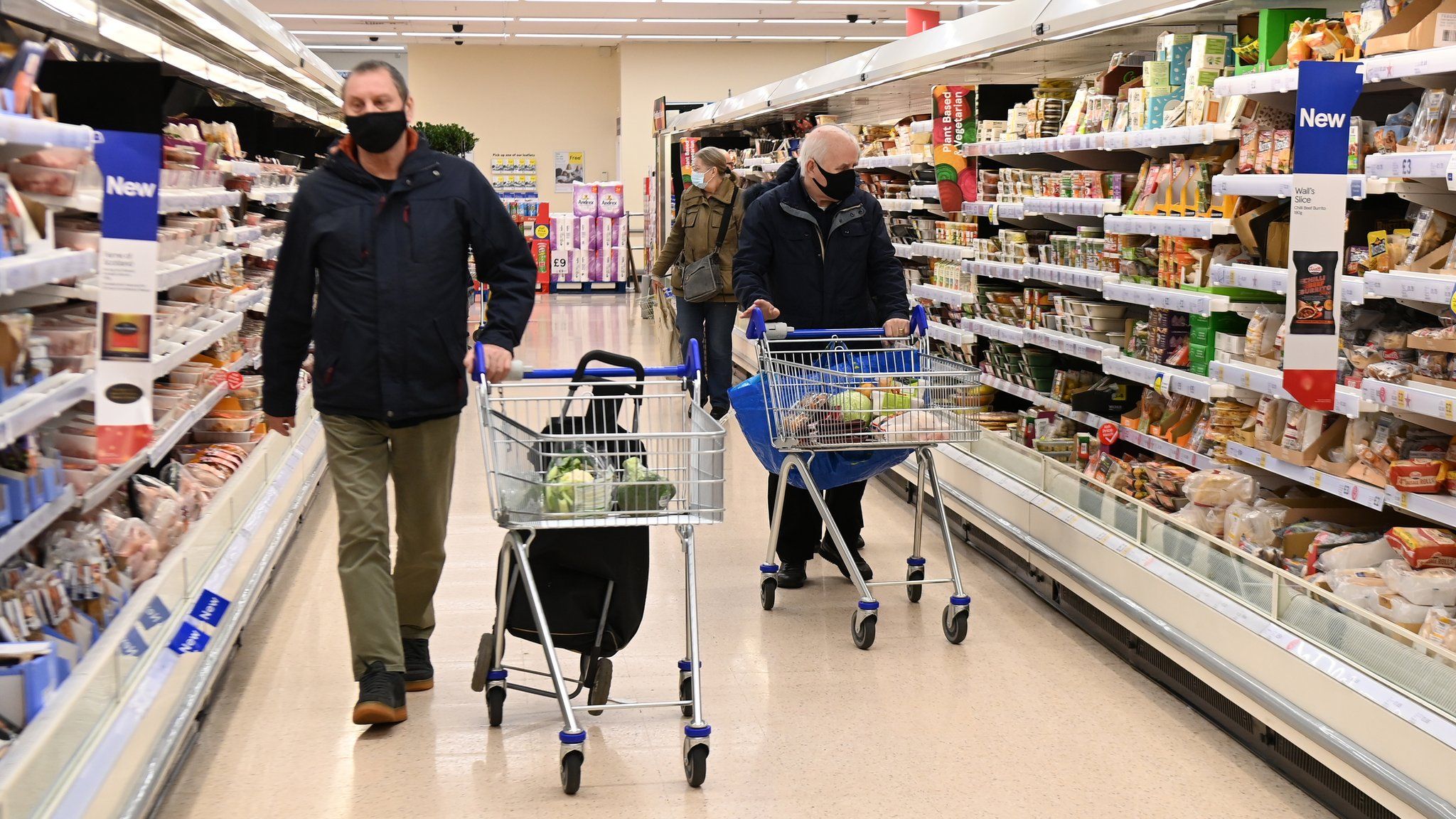 Shoppers in a supermarket
