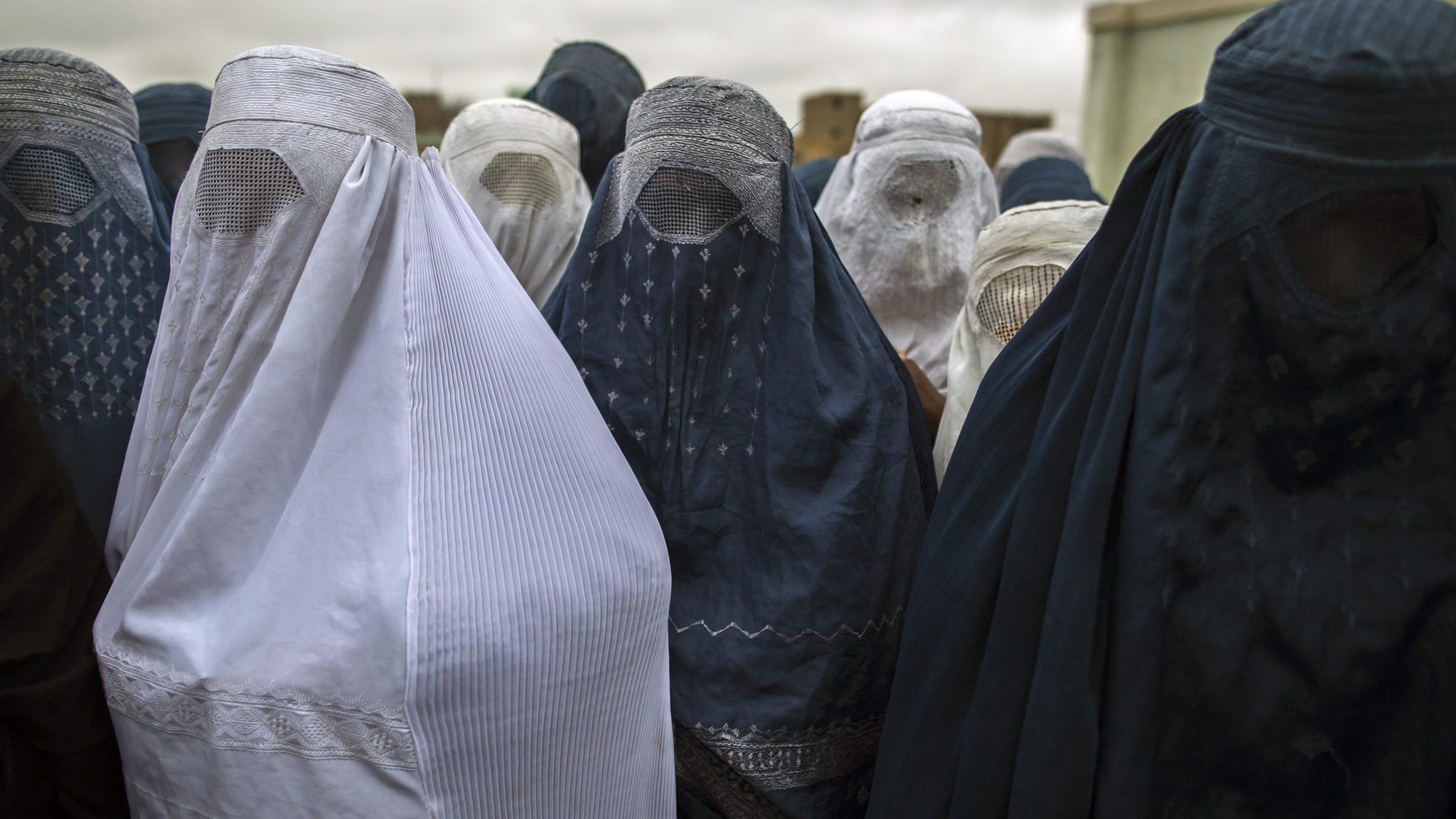 Afghan women wearing Burqas