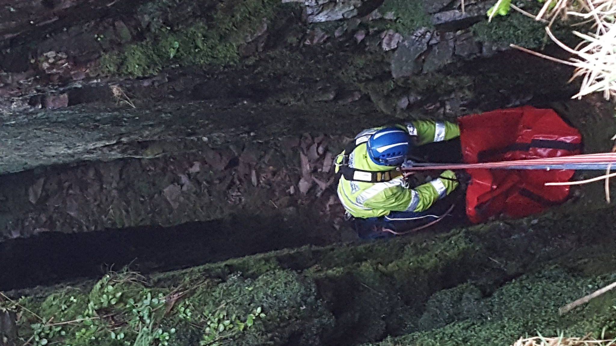 Rescue of dog at Dunnet Head