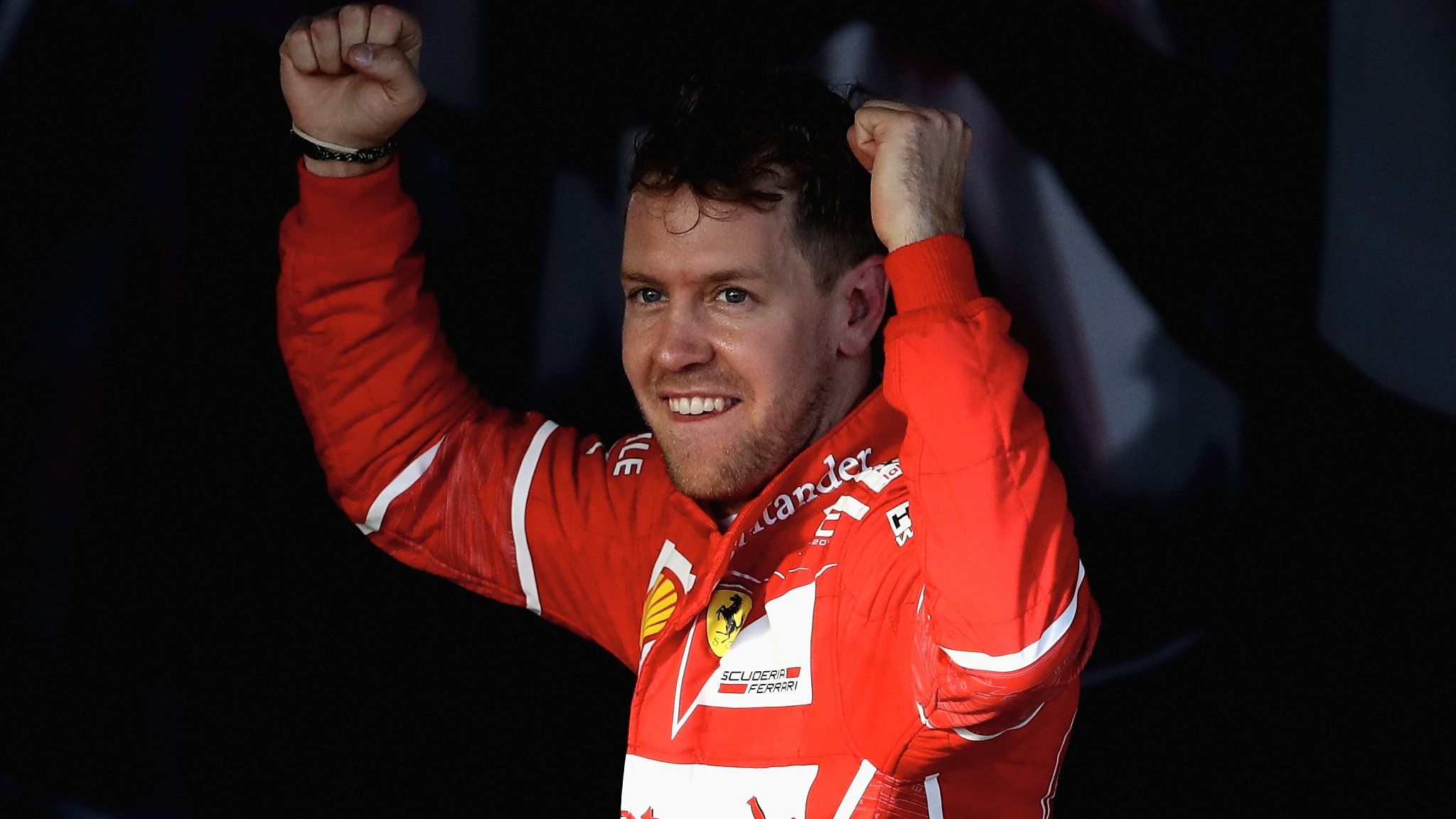 Vettel celebrates