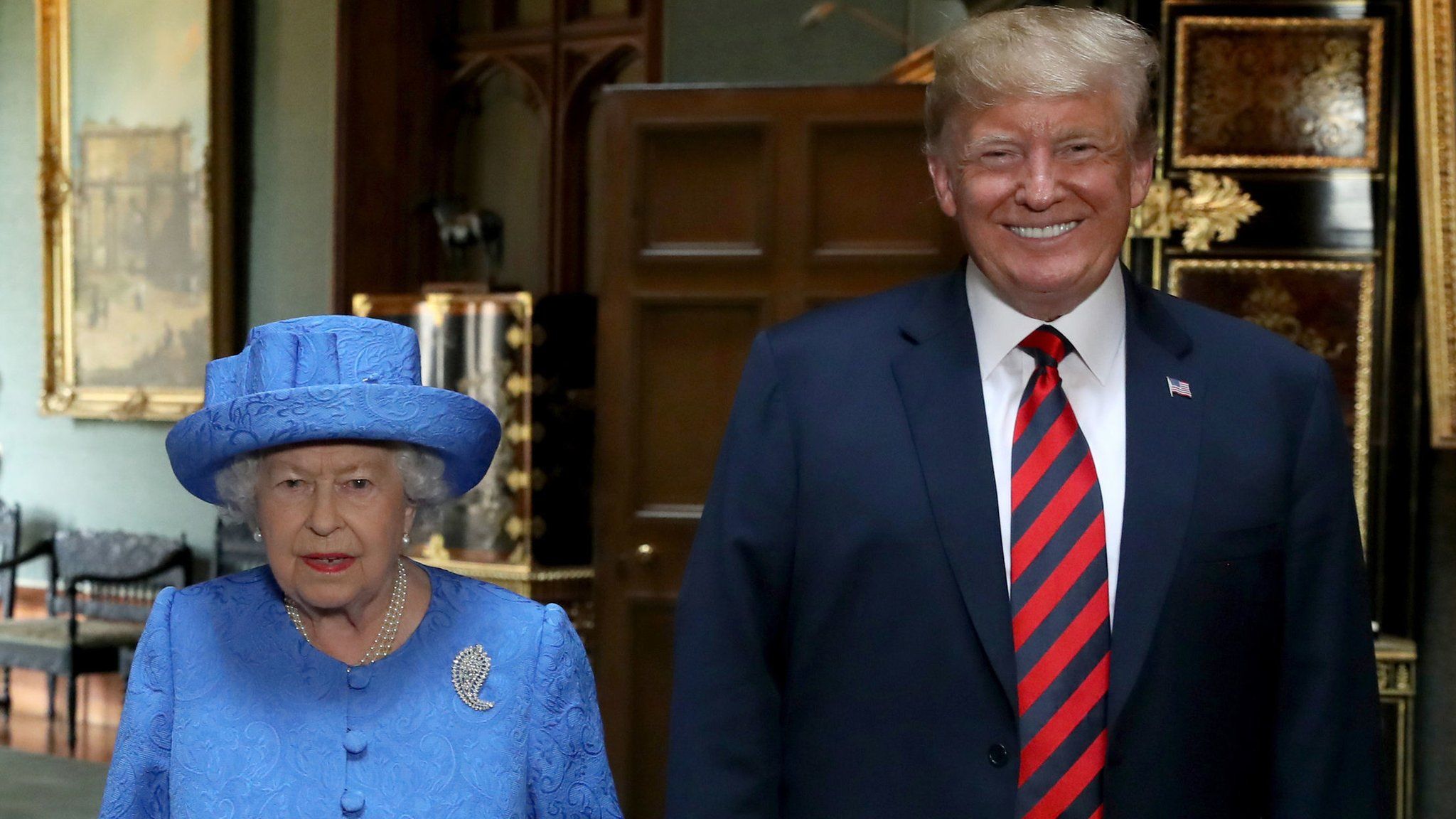 The Queen and President Trump
