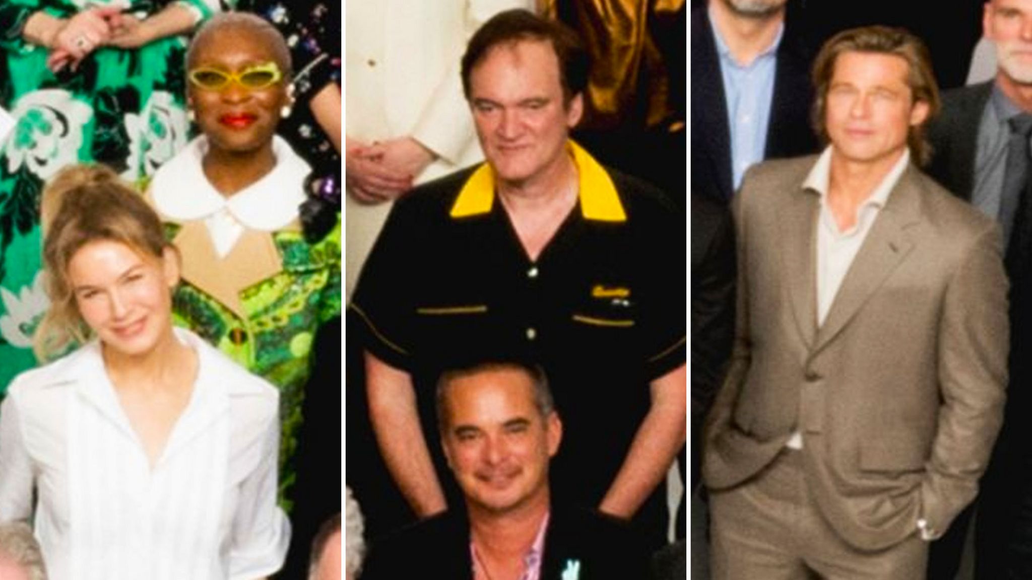 Renée Zellweger, Cynthia Erivo, Quentin Tarantino and Brad Pitt